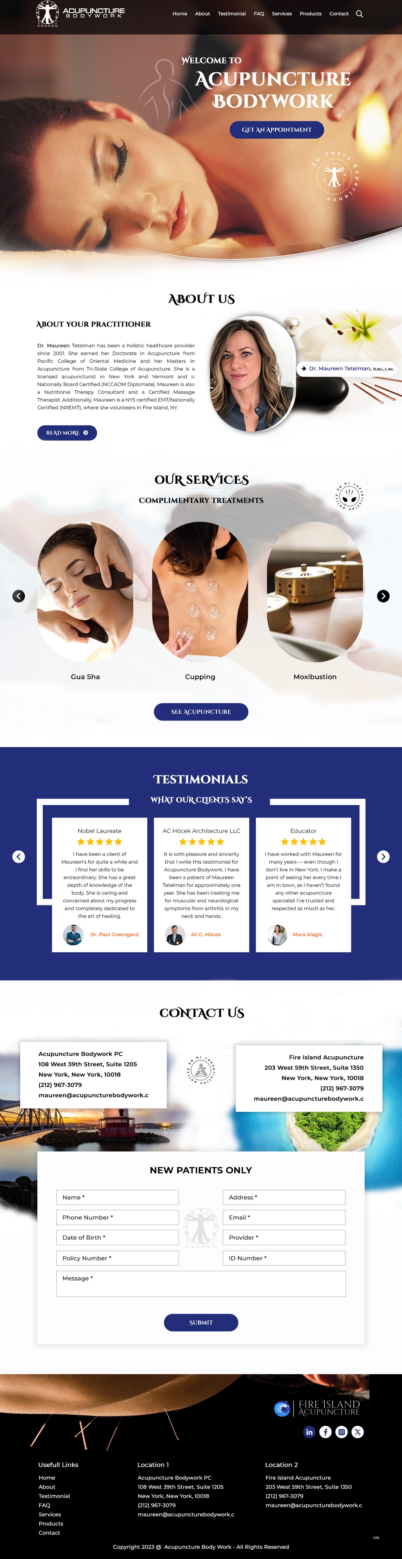 Web Design par pb pour Acupuncture Bodywork PC | Design #31397769