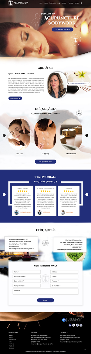 Web Design par pb pour Acupuncture Bodywork PC | Design : #31397769