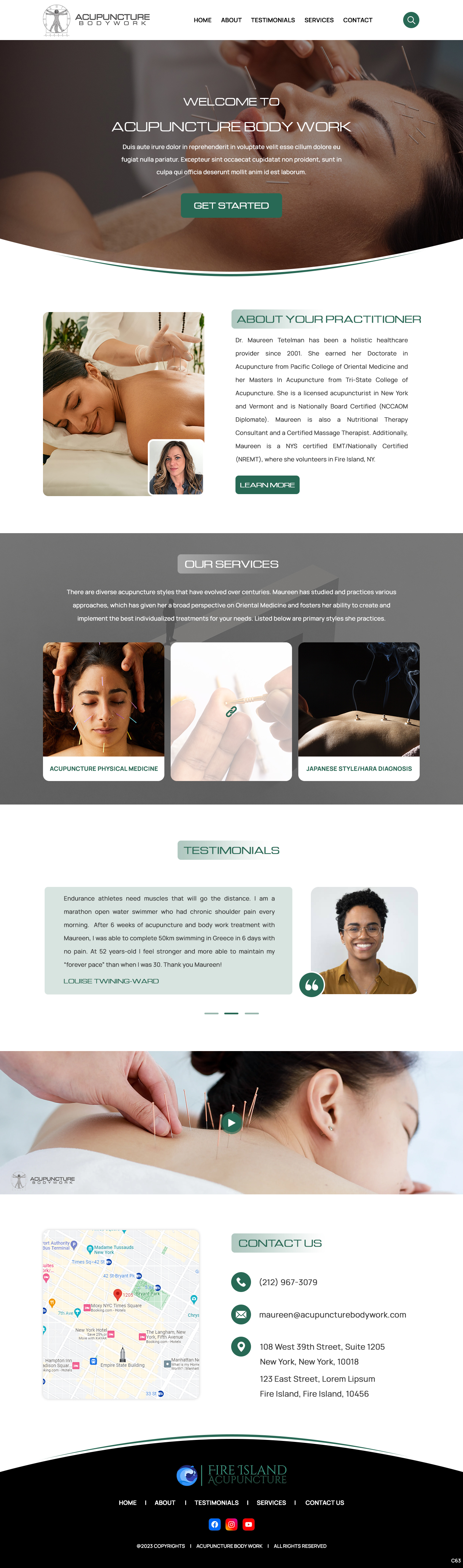 Web Design par pb pour Acupuncture Bodywork PC | Design #31397770