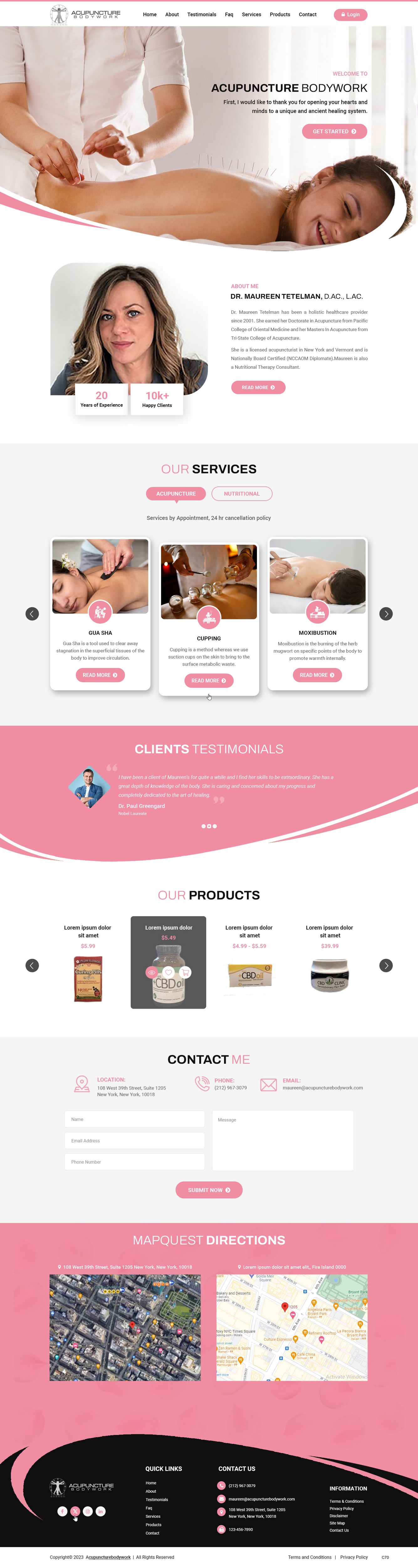 Web Design par pb pour Acupuncture Bodywork PC | Design #31397771