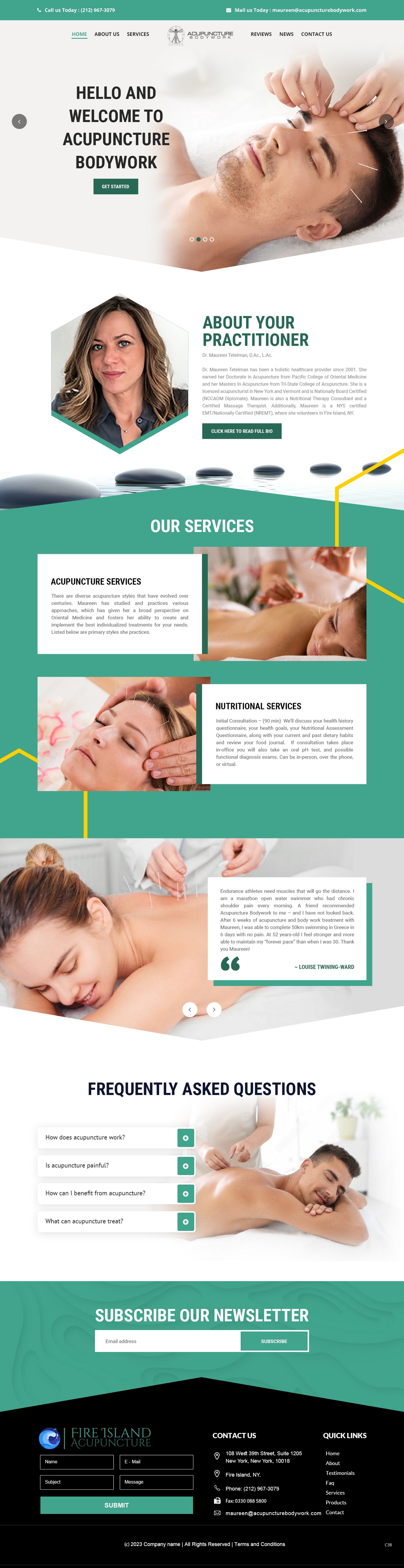 Web Design par pb pour Acupuncture Bodywork PC | Design #31407733