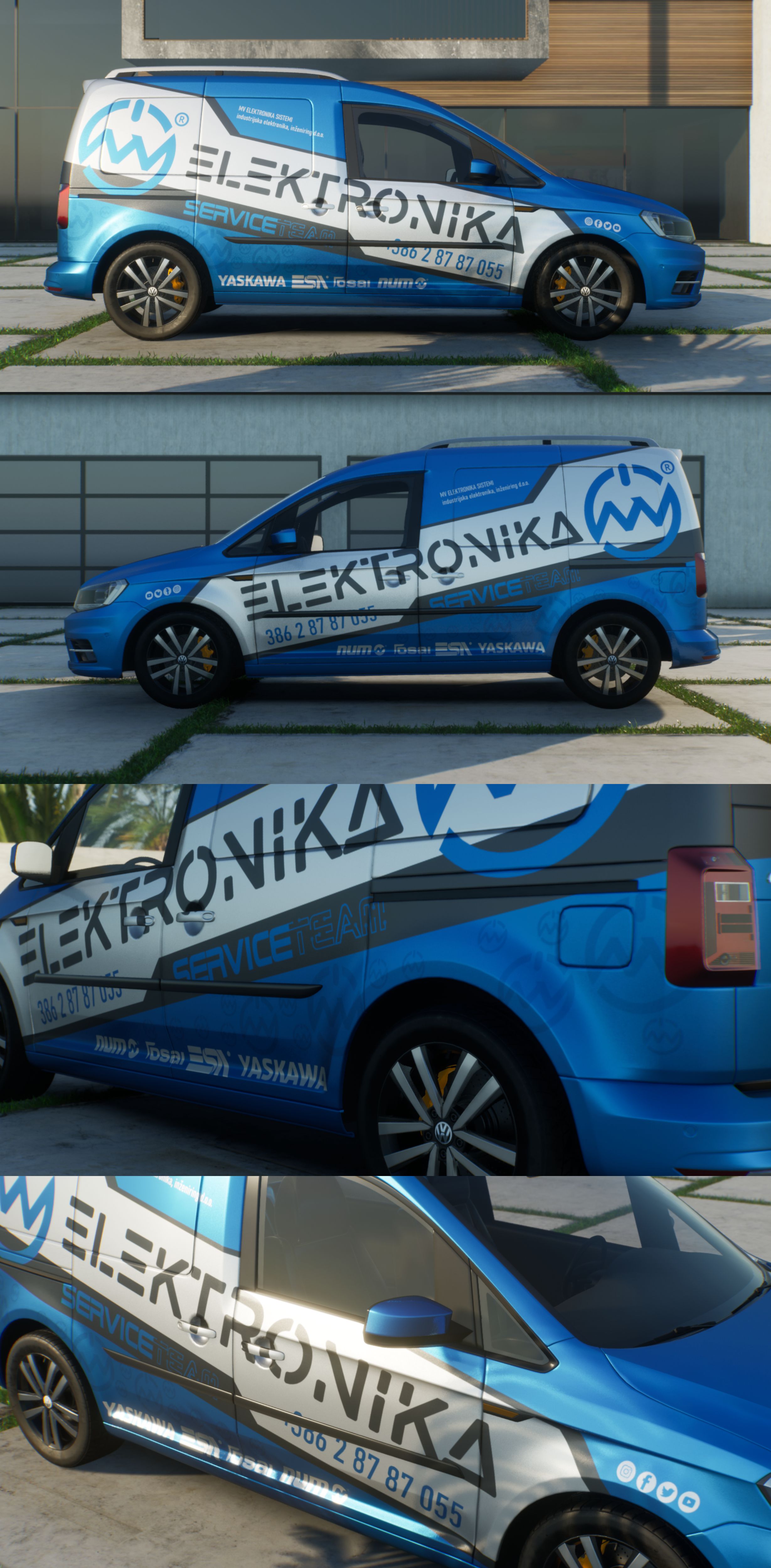Car Wrap Design by VEDG for MV ELEKTRONIKA SISTEMI d.o.o. | Design #31448184