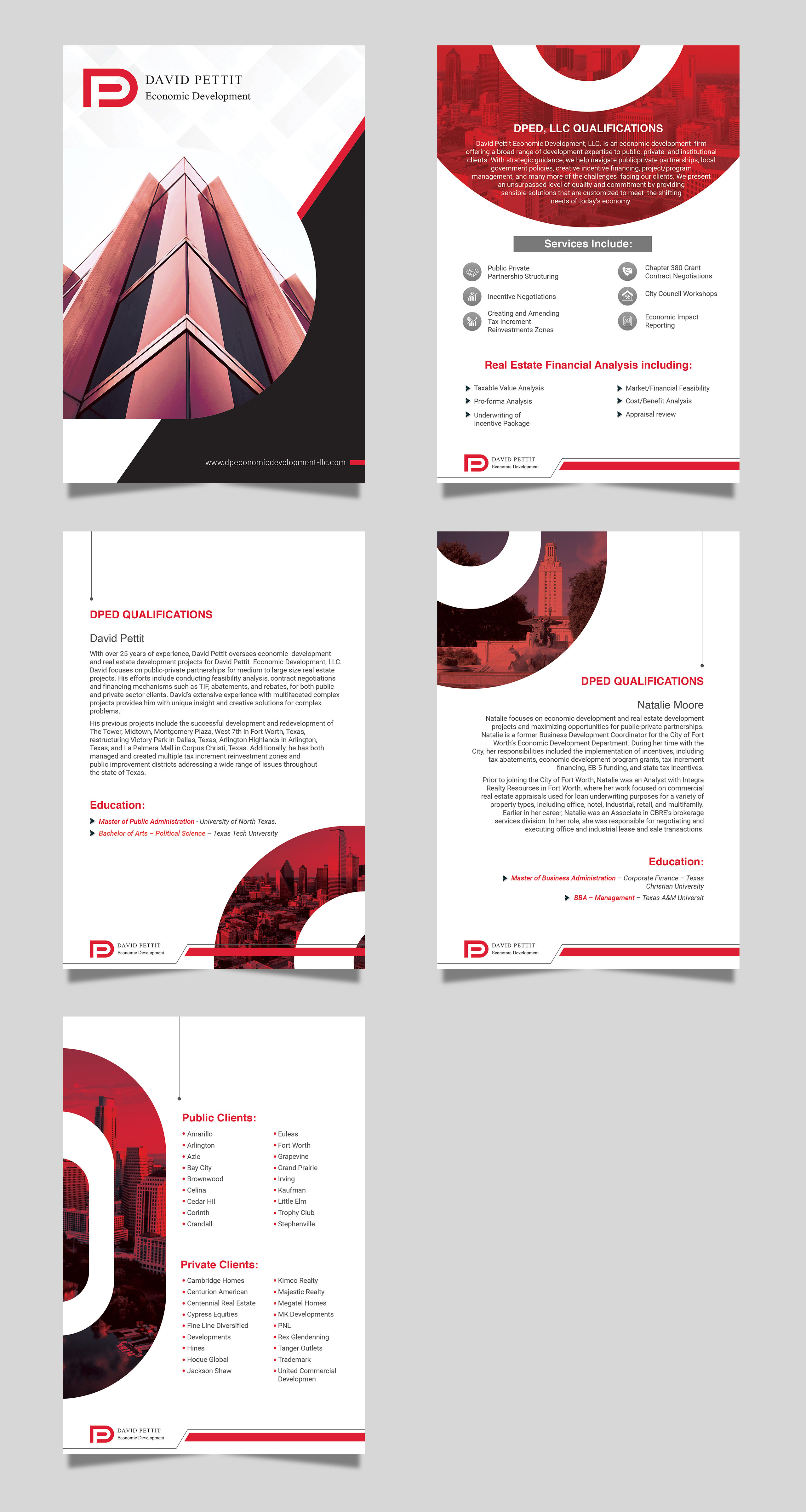 Diseño de Brochure por ART VISUALS para DAVID PETTIT ECONOMIC DEVELOPMENT, LLC | Diseño: #31418498