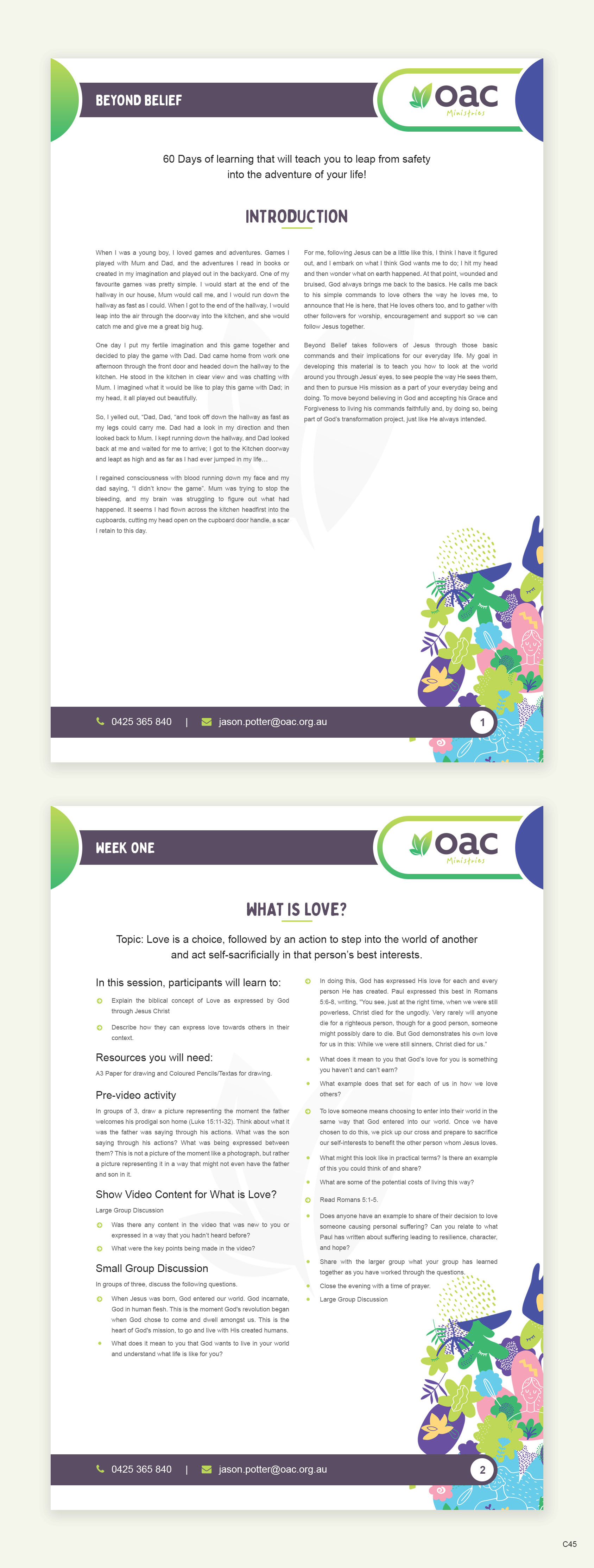 Diseño de Plantilla de Word por pb para OAC Ministries Australia | Diseño #31427558