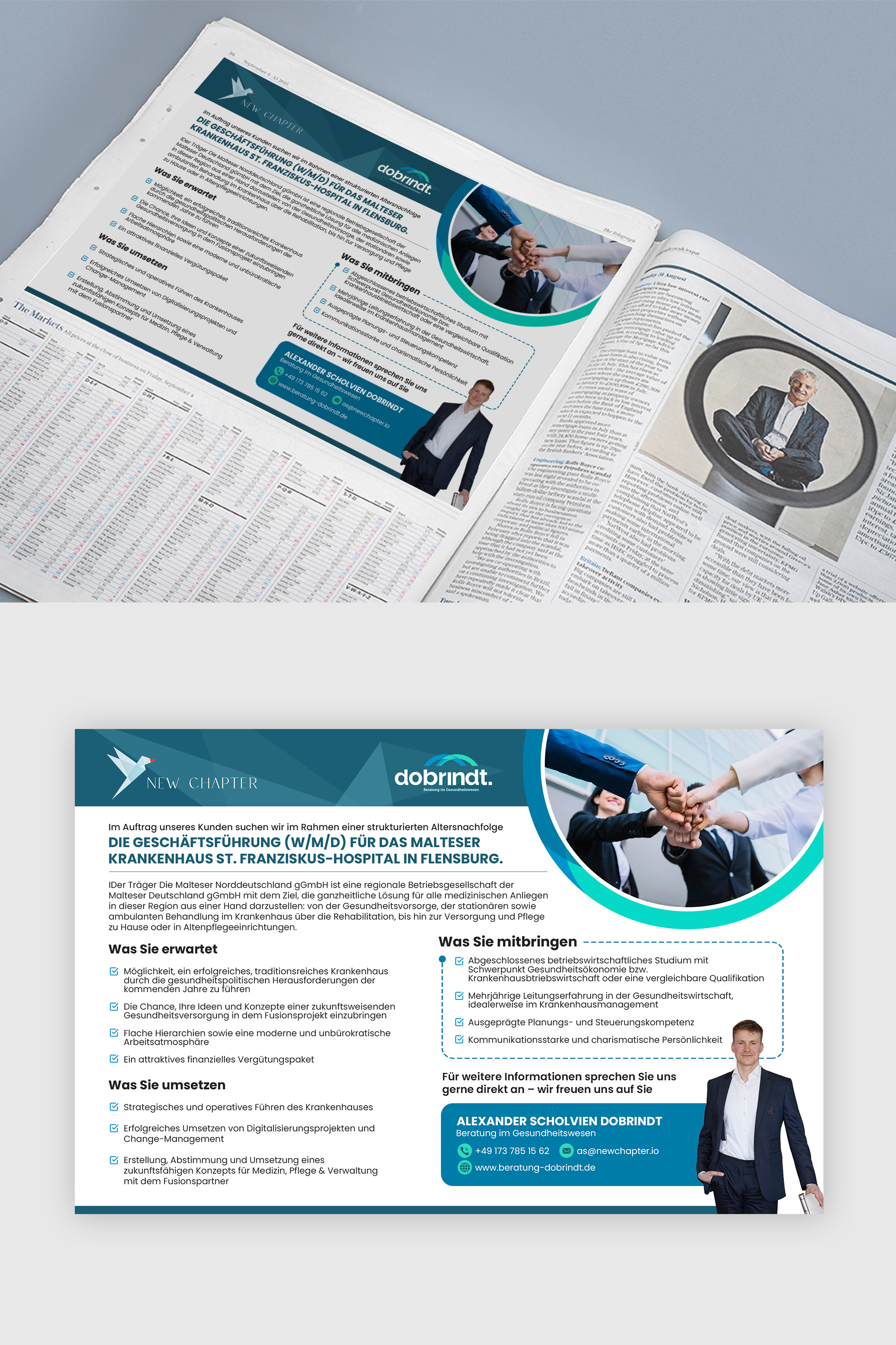 Design Annonce  par debdesign pour New Chapter Executive Search GmbH | Design #31422935