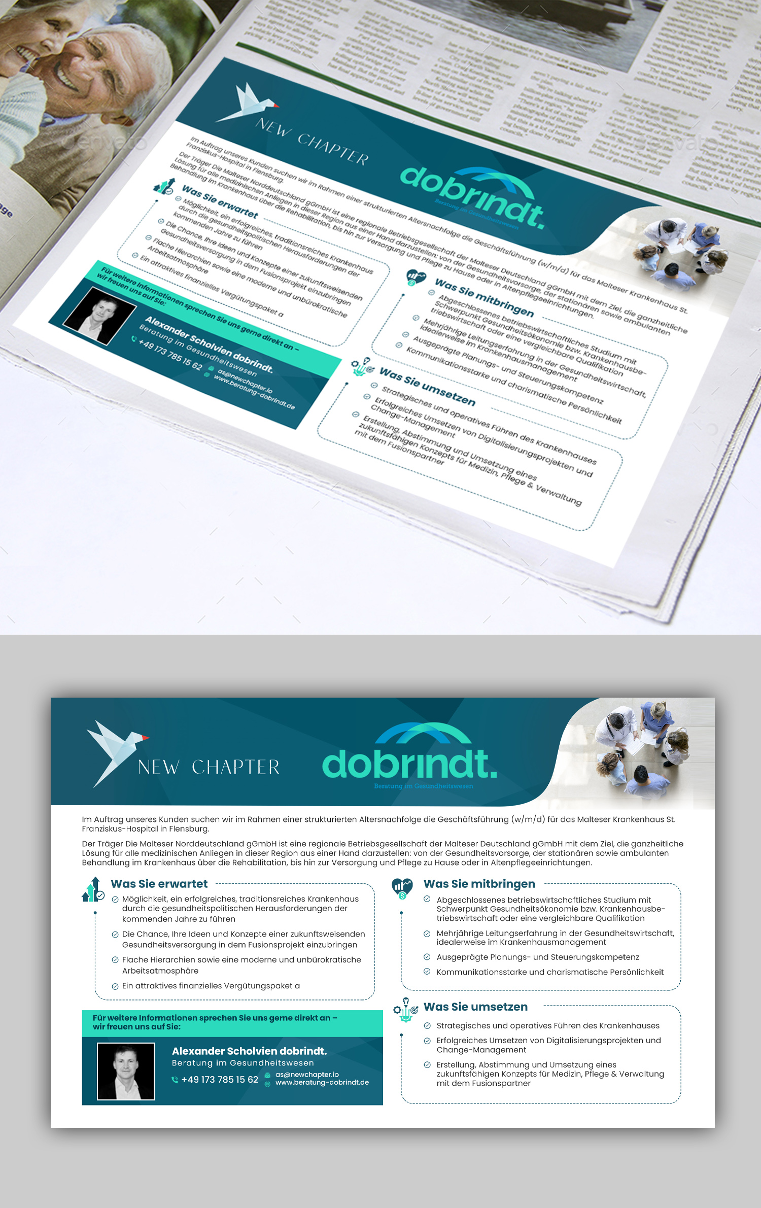 Design Annonce  par debdesign pour New Chapter Executive Search GmbH | Design #31423251