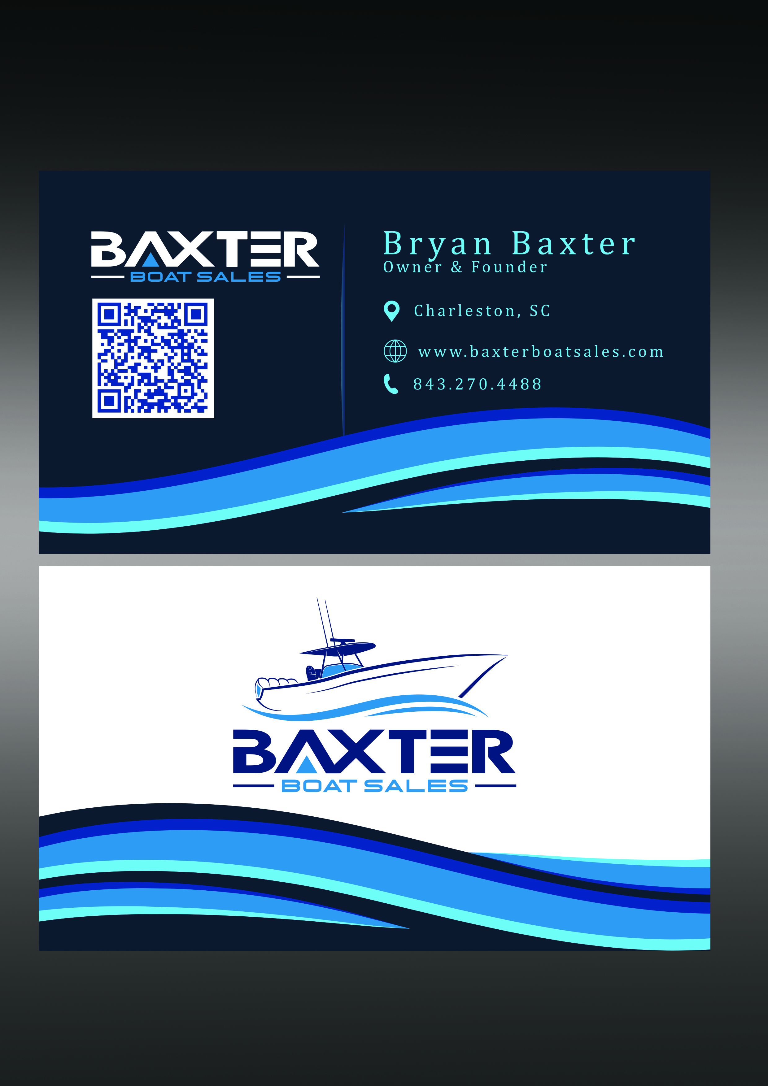 Business Card Design by Tikatell for Baxter Boat Sales | Design #31437370