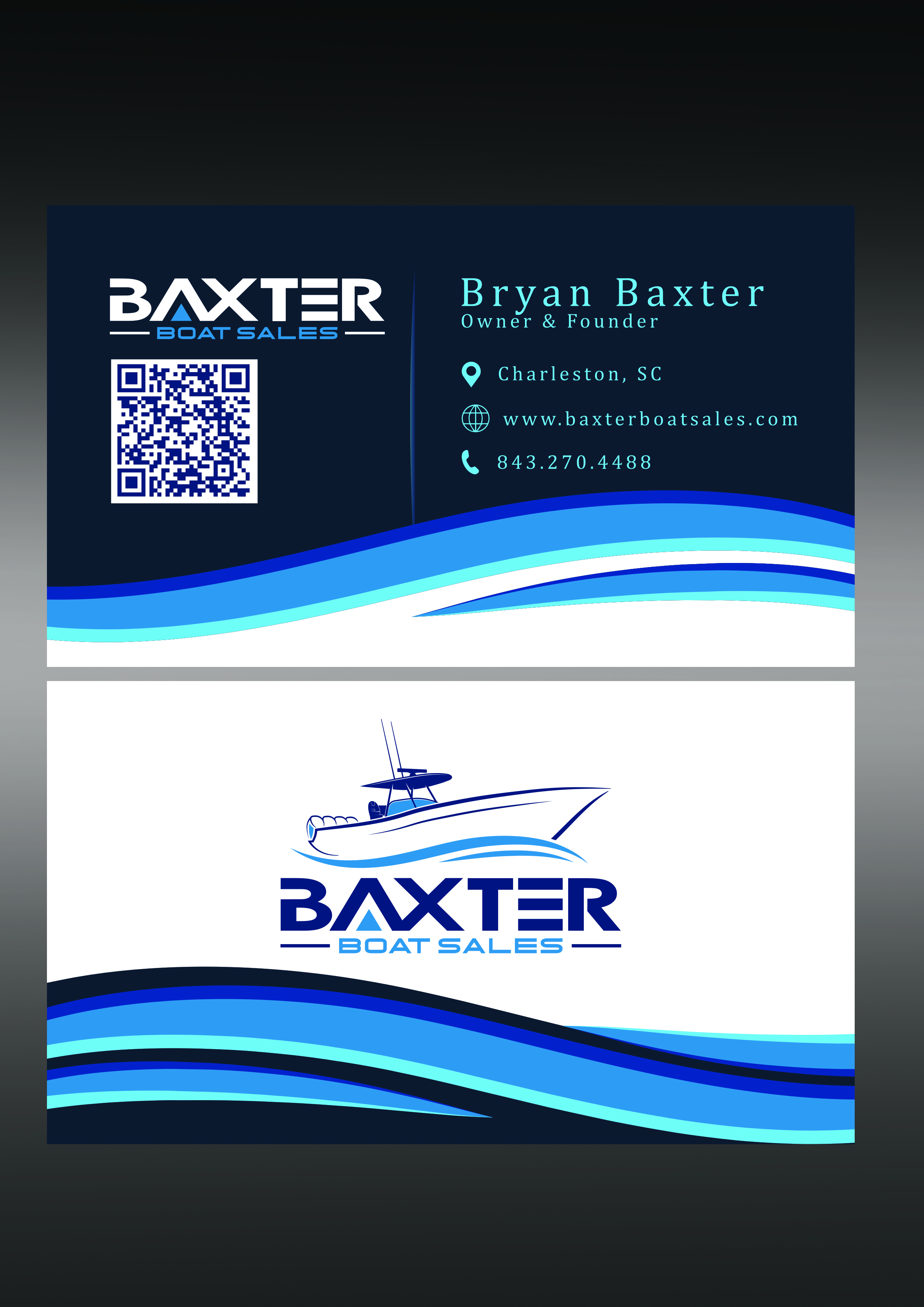 Business Card Design by Tikatell for Baxter Boat Sales | Design #31437372