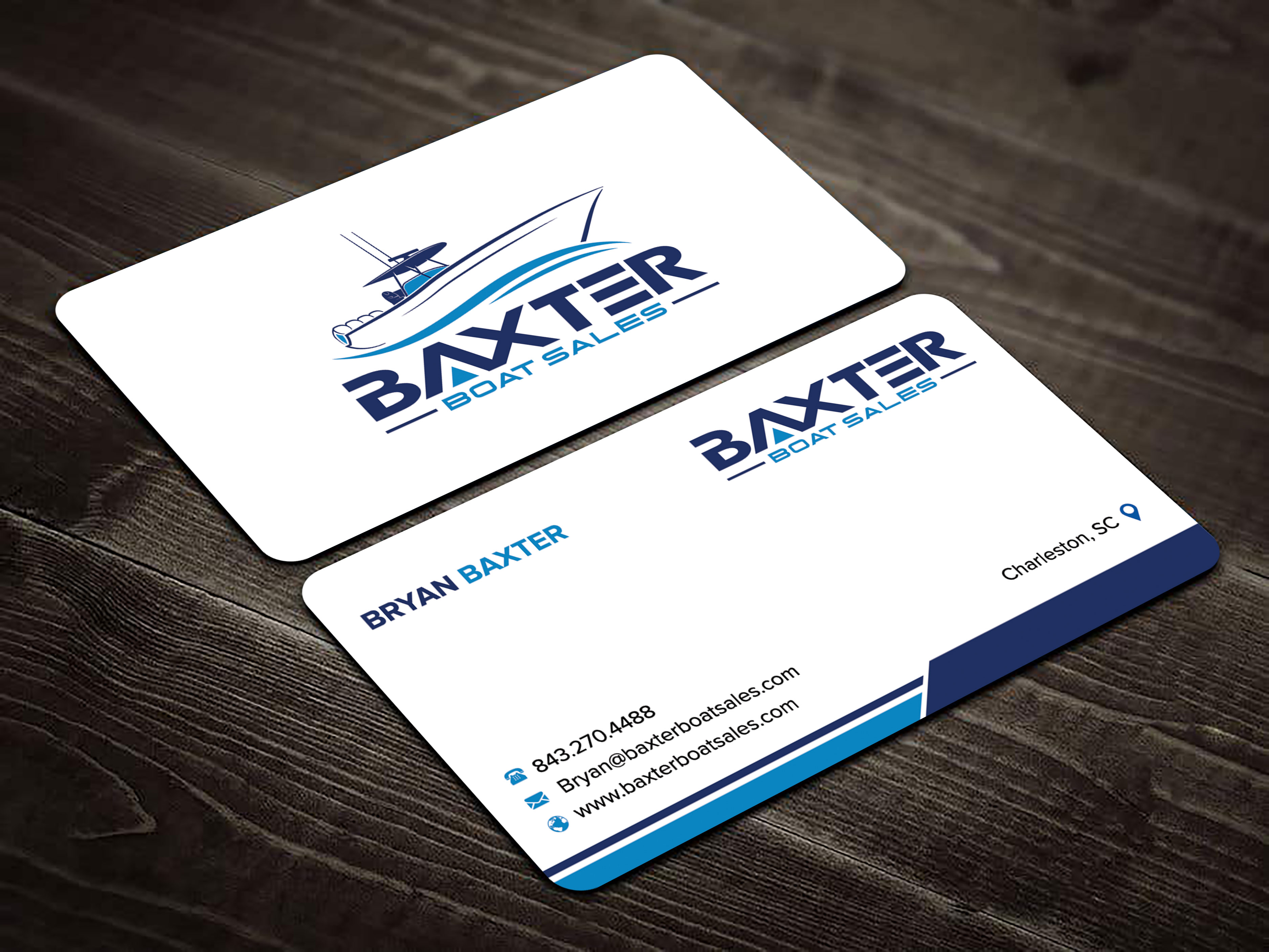 Business Card Design by sadikul islam for Baxter Boat Sales | Design #31425989