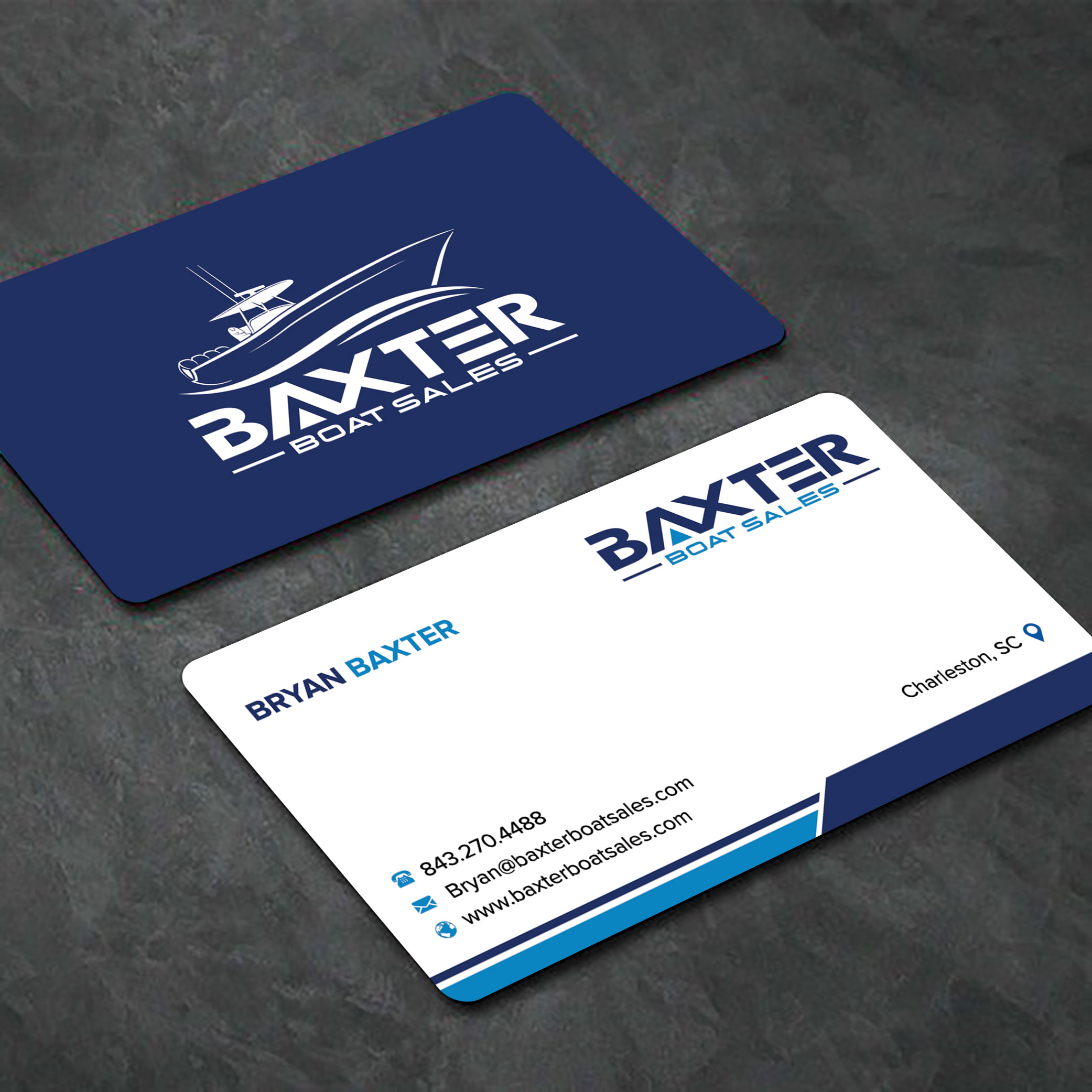 Business Card Design by sadikul islam for Baxter Boat Sales | Design #31425991