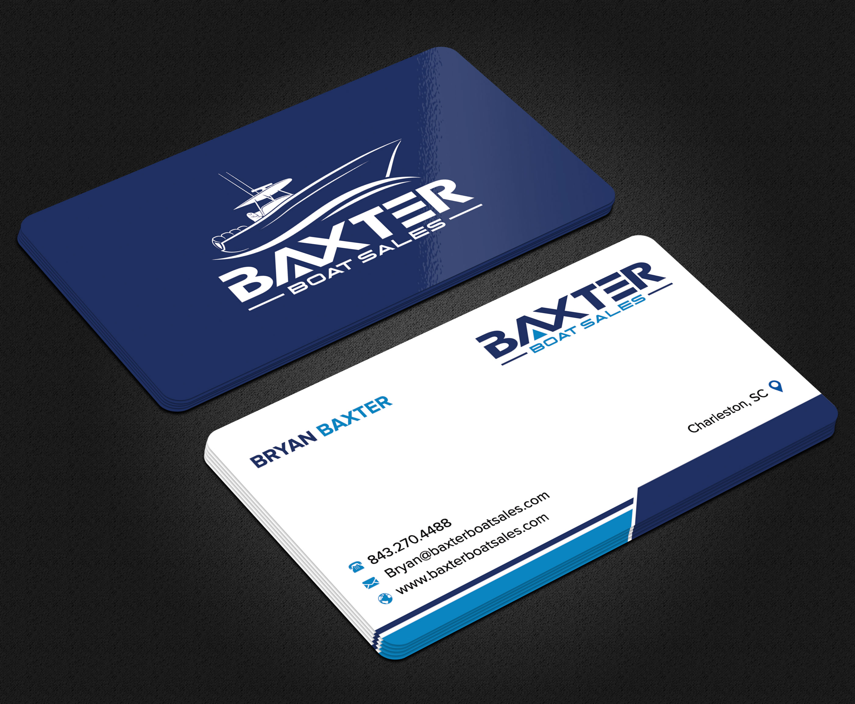Business Card Design by sadikul islam for Baxter Boat Sales | Design #31425992