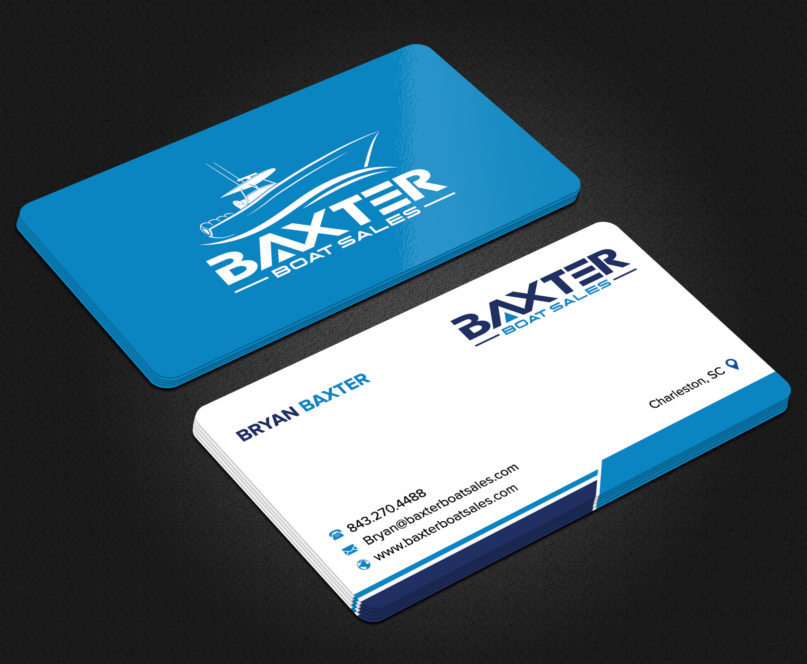 Business Card Design by sadikul islam for Baxter Boat Sales | Design #31425993