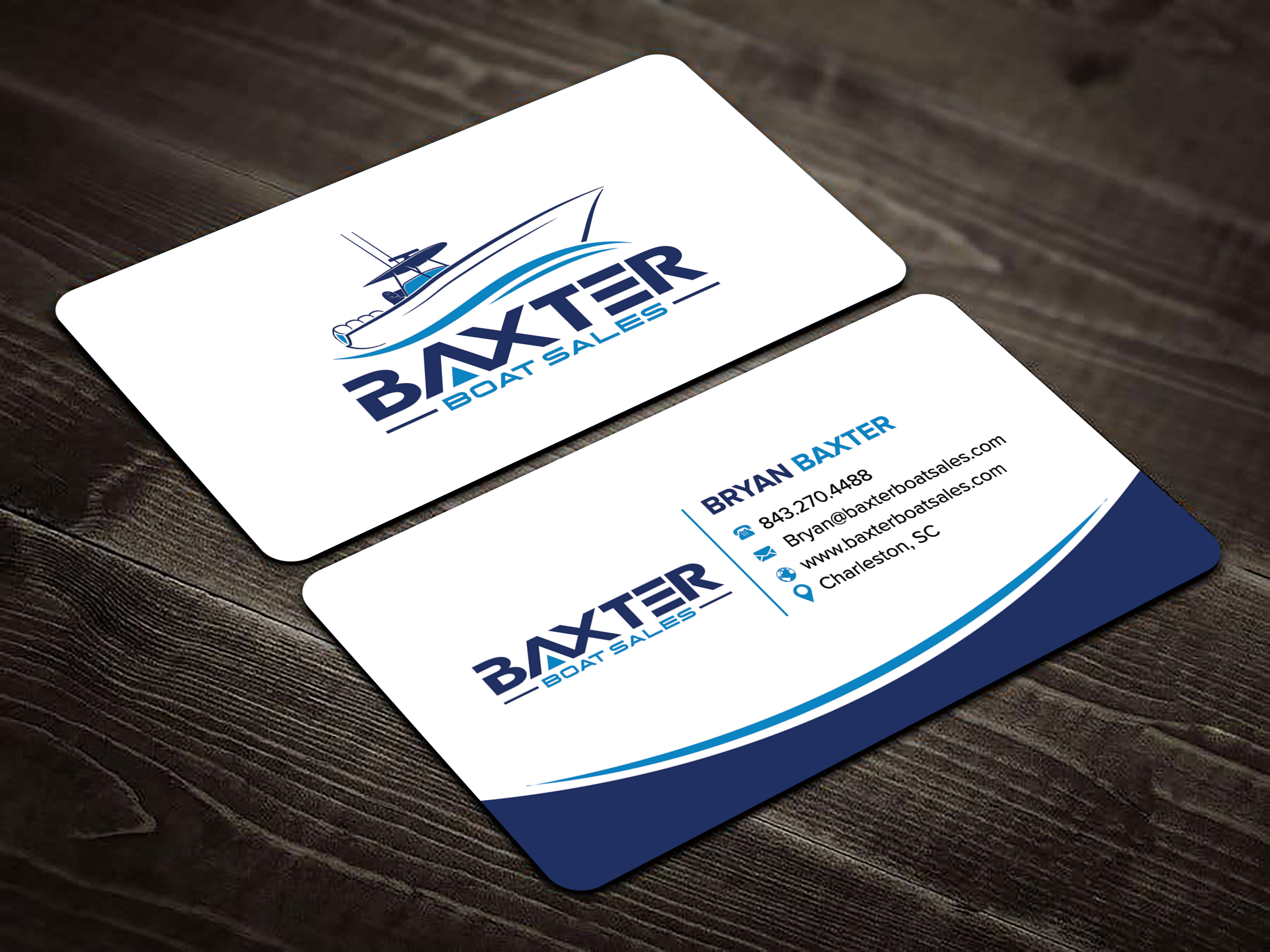 Business Card Design by sadikul islam for Baxter Boat Sales | Design #31426054