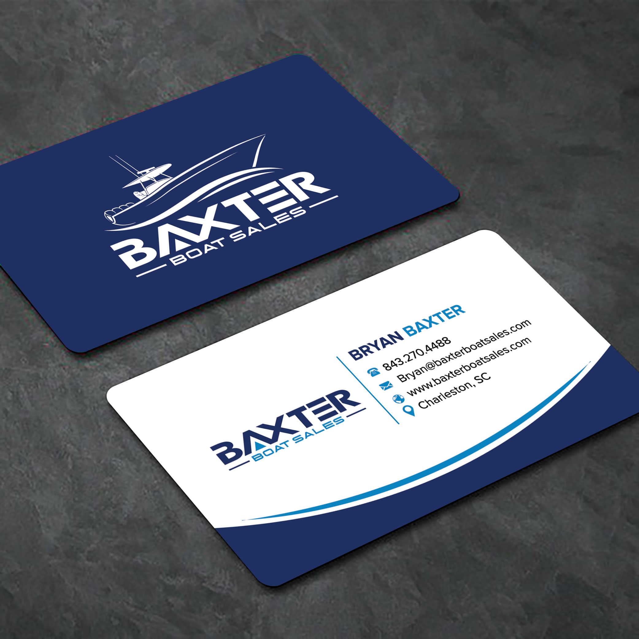 Business Card Design by sadikul islam for Baxter Boat Sales | Design #31426056