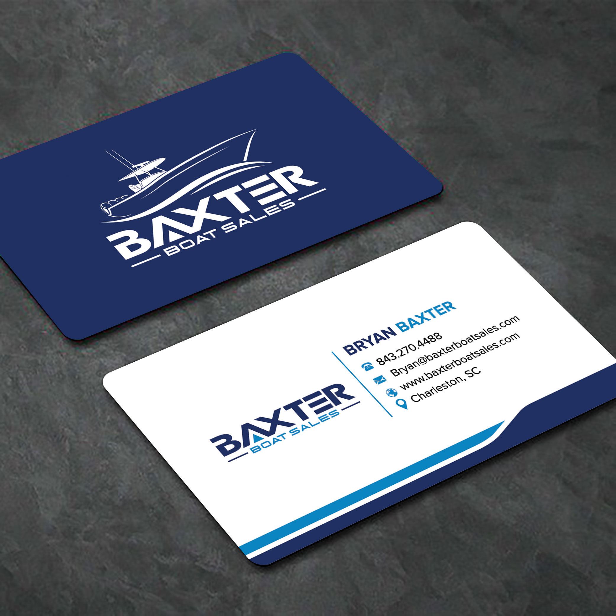 Business Card Design by sadikul islam for Baxter Boat Sales | Design #31426068