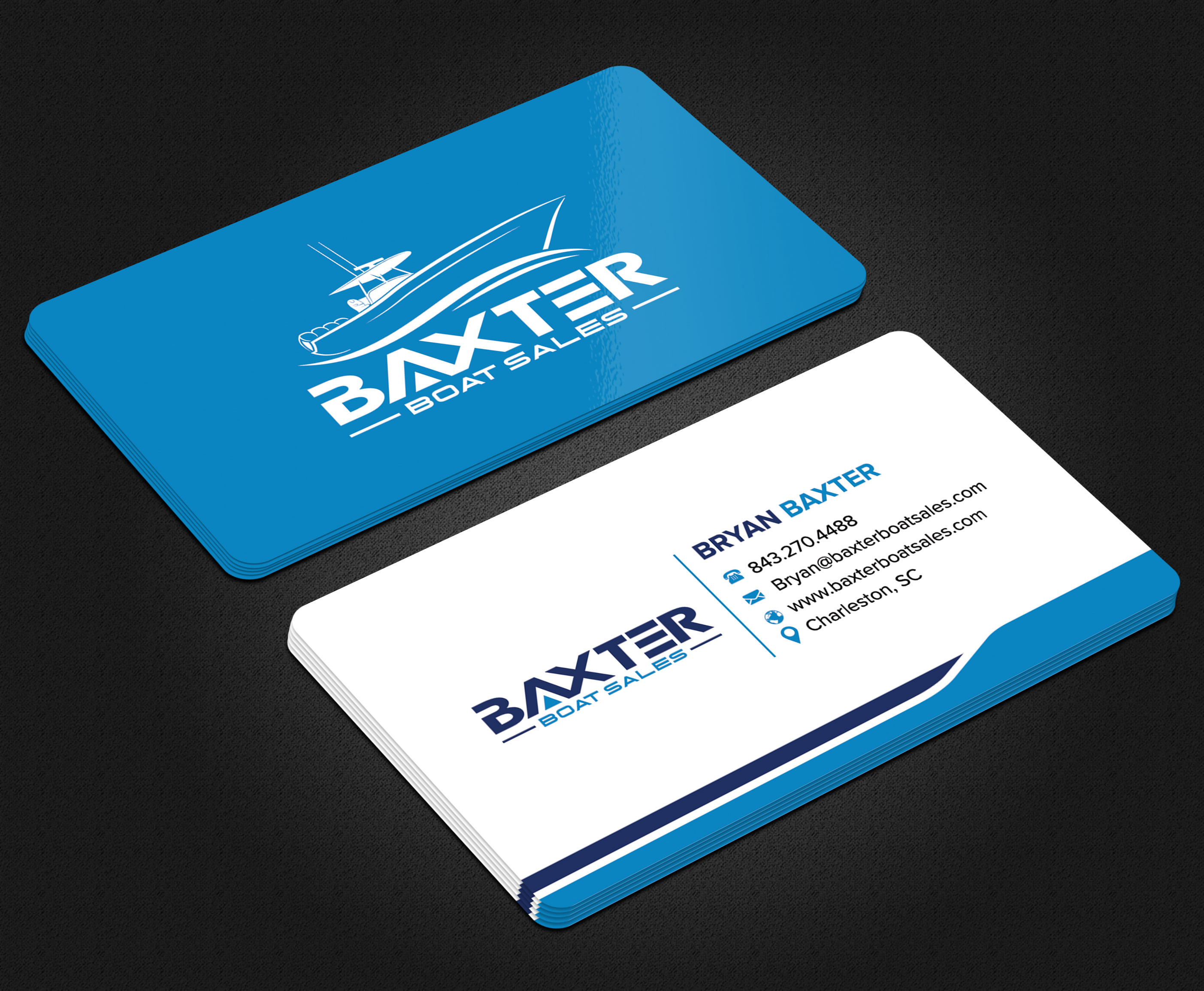 Business Card Design by sadikul islam for Baxter Boat Sales | Design #31426072