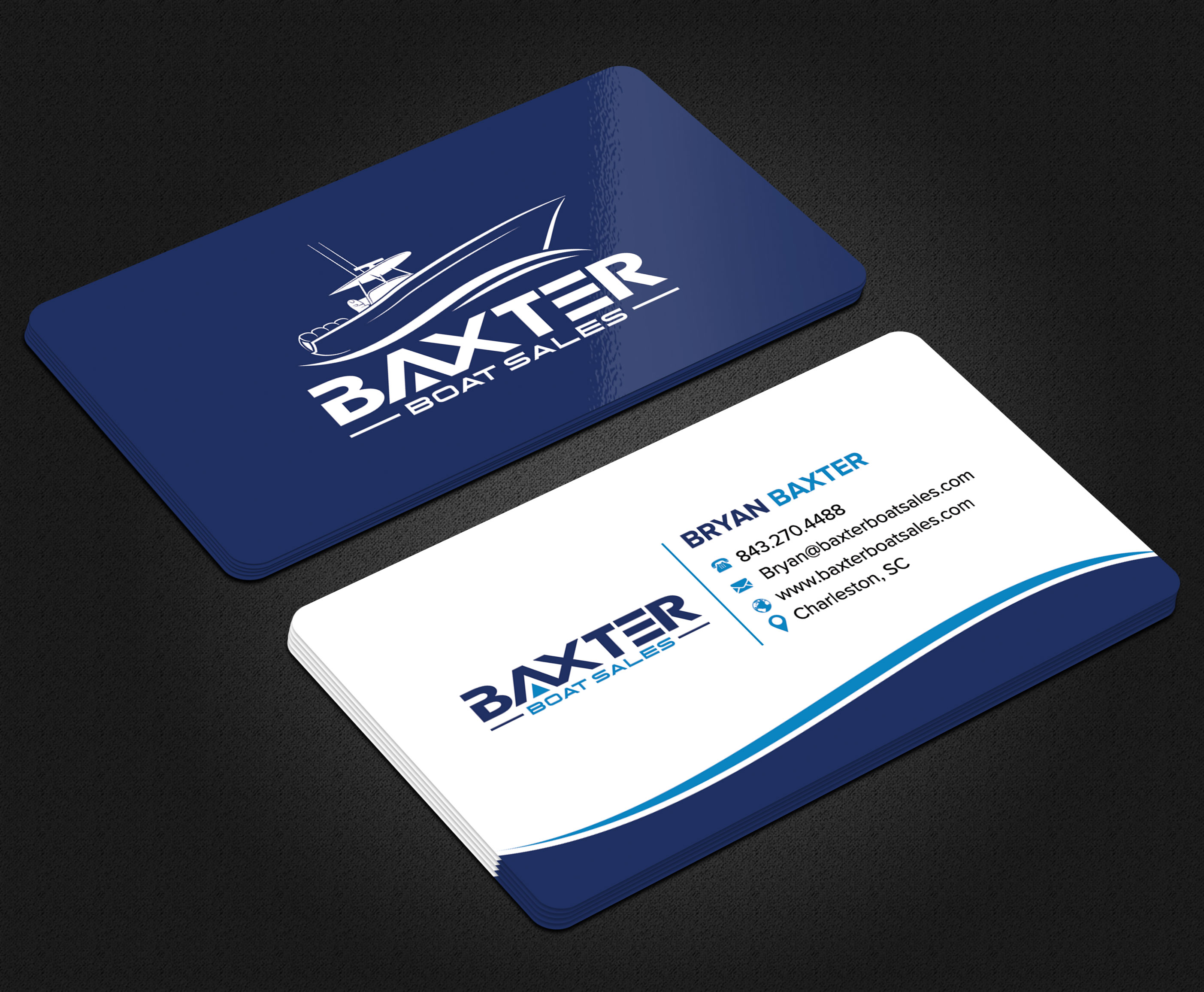 Business Card Design by sadikul islam for Baxter Boat Sales | Design #31426105