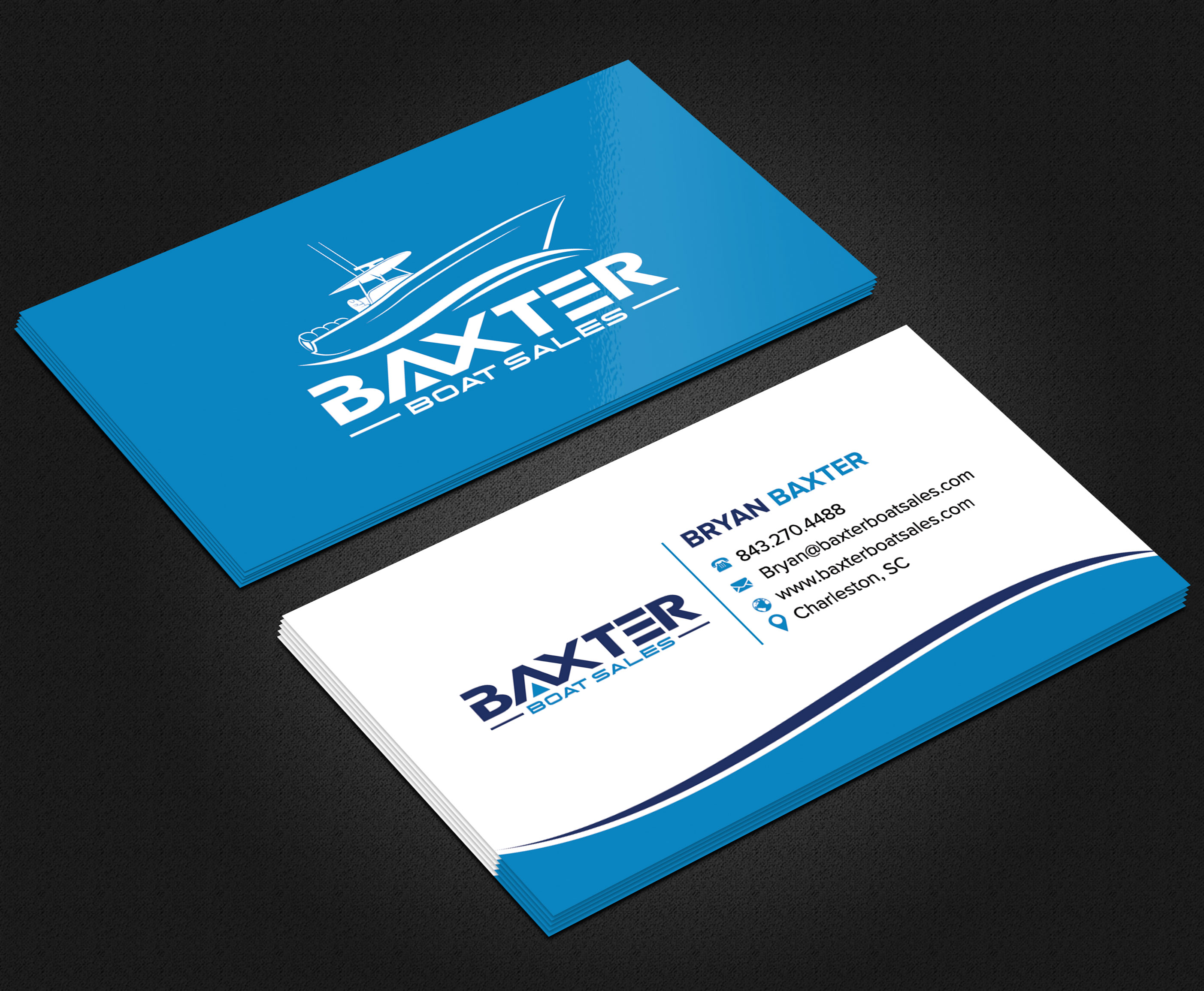 Business Card Design by sadikul islam for Baxter Boat Sales | Design #31426107