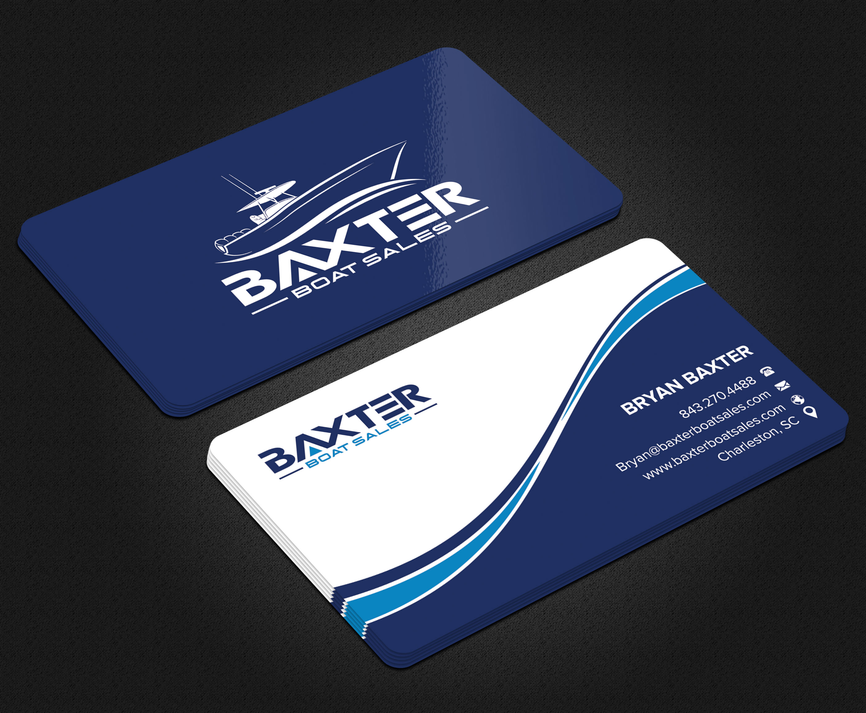 Business Card Design by sadikul islam for Baxter Boat Sales | Design #31427075