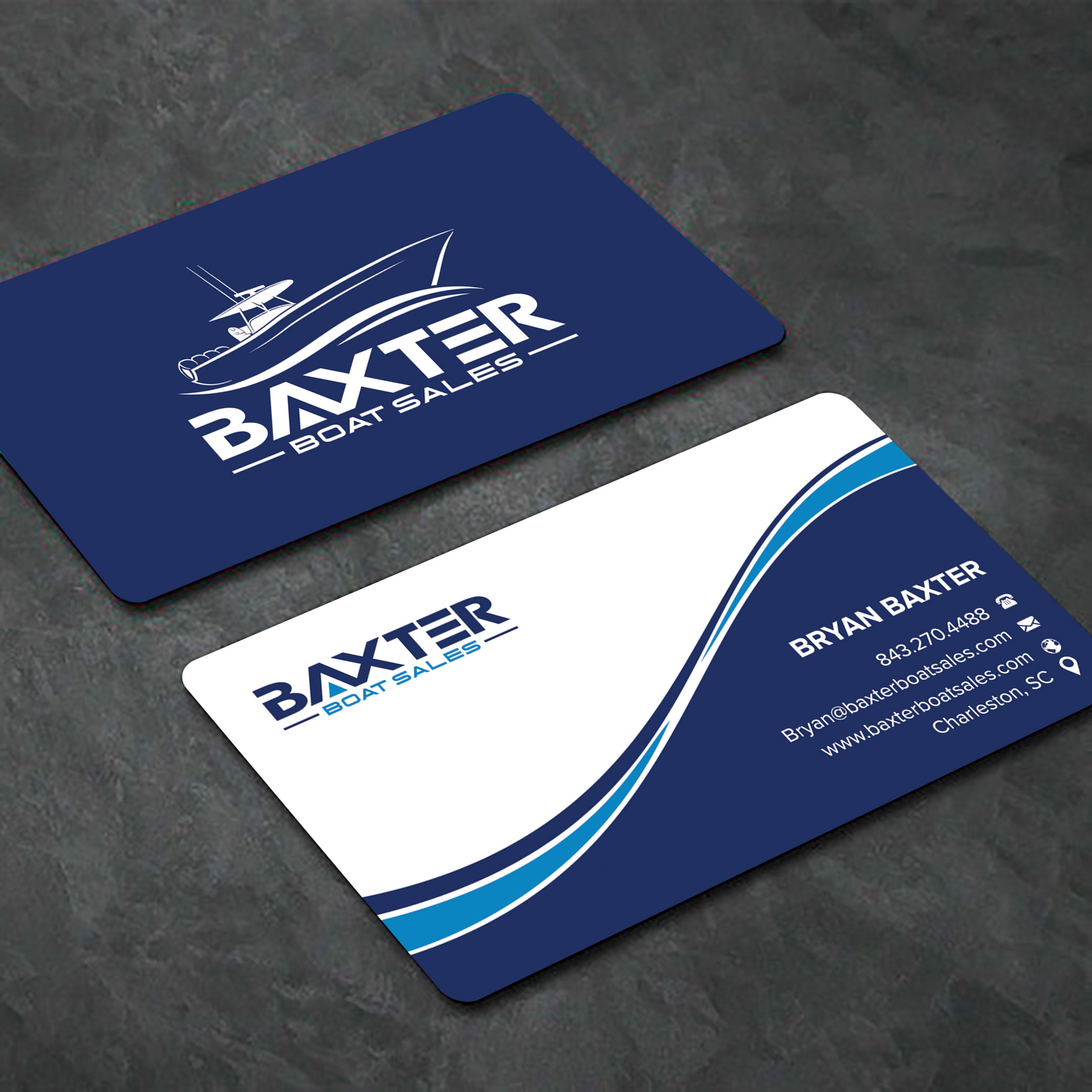 Business Card Design by sadikul islam for Baxter Boat Sales | Design #31427076