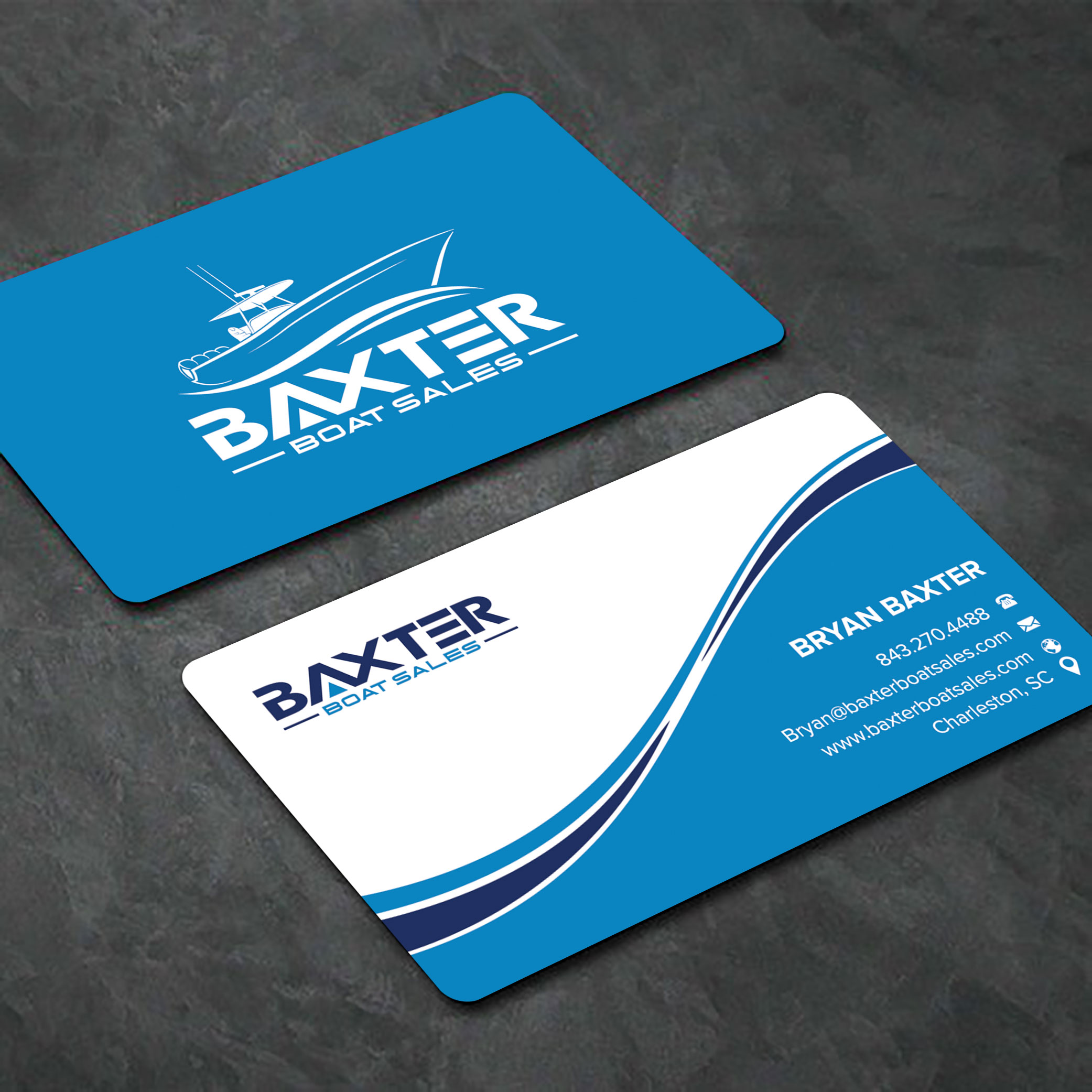 Business Card Design by sadikul islam for Baxter Boat Sales | Design #31427081