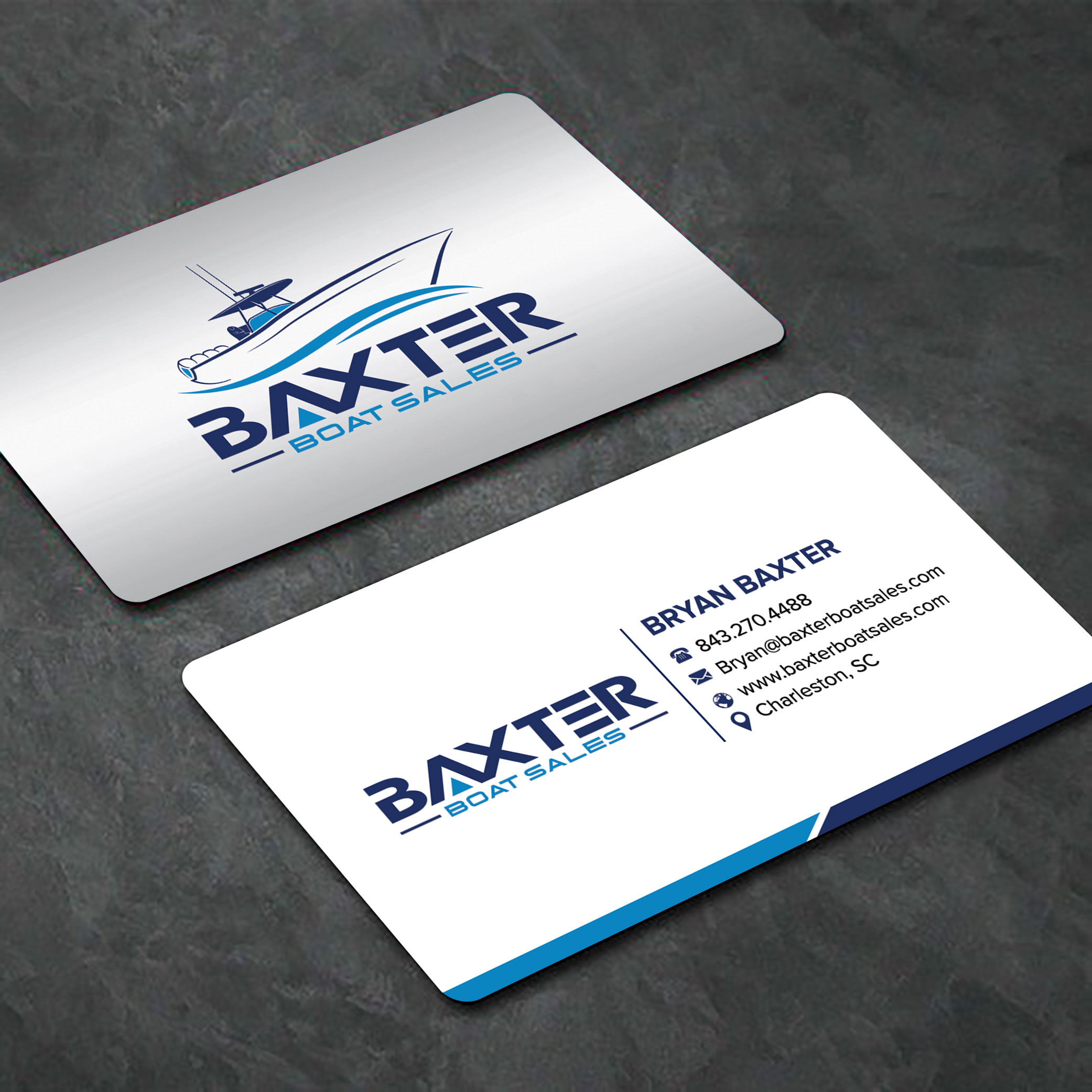 Business Card Design by sadikul islam for Baxter Boat Sales | Design #31429439
