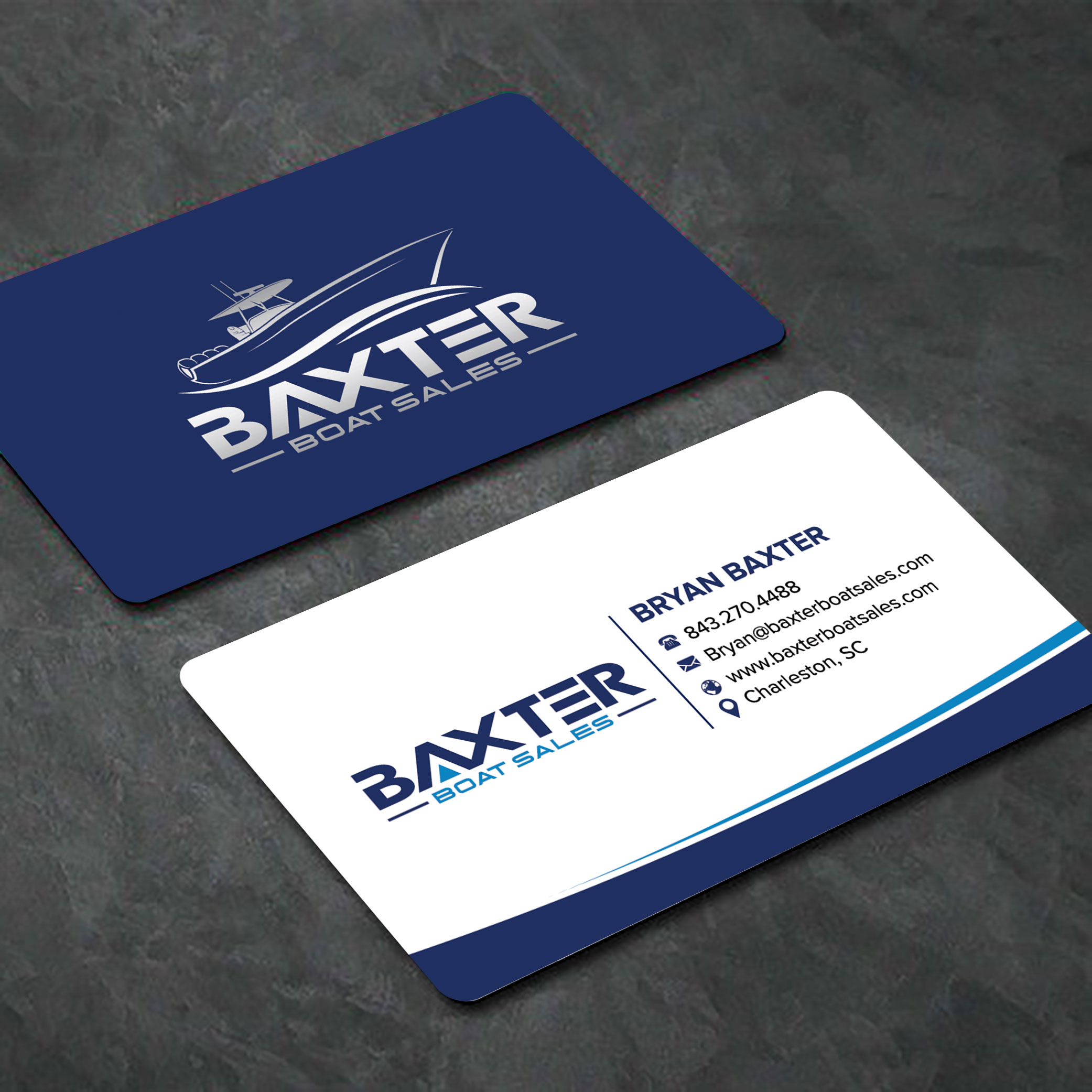 Business Card Design by sadikul islam for Baxter Boat Sales | Design #31429441