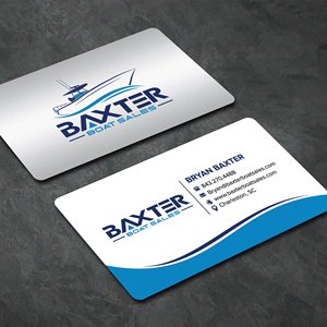 Business Card Design by sadikul islam for Baxter Boat Sales | Design: #31429443