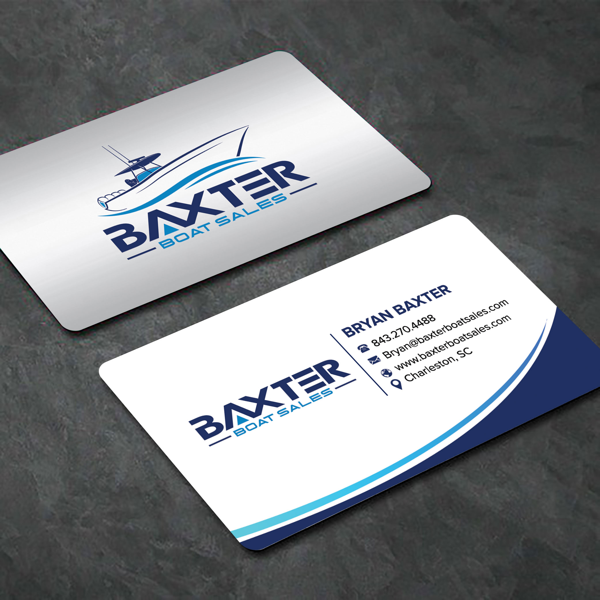 Business Card Design by sadikul islam for Baxter Boat Sales | Design #31429486