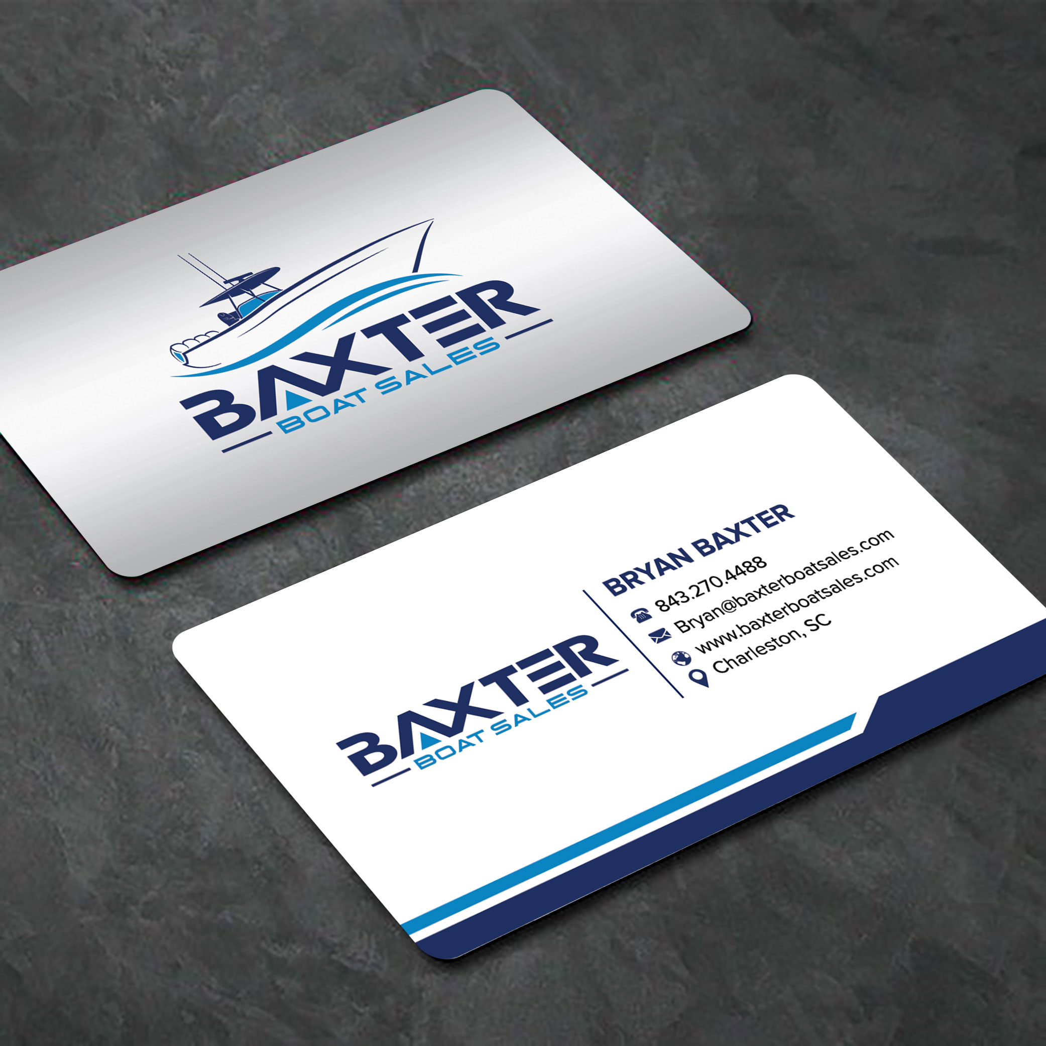Diseño de Tarjeta de Presentación por sadikul islam para Baxter Boat Sales | Diseño #31429487