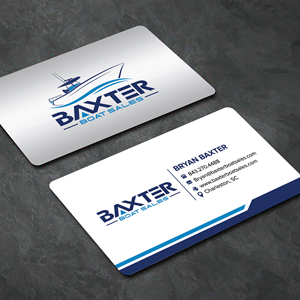 Business Card Design by sadikul islam for Baxter Boat Sales | Design: #31429487