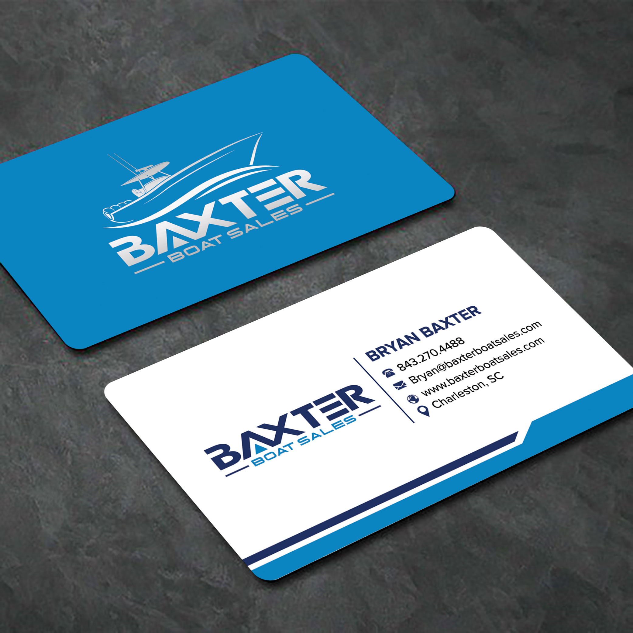 Business Card Design by sadikul islam for Baxter Boat Sales | Design #31429488