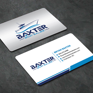 Business Card Design by sadikul islam for Baxter Boat Sales | Design: #31429492