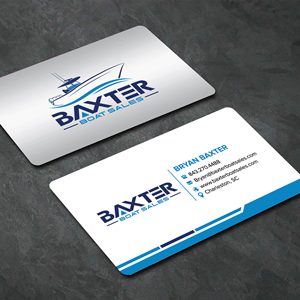 Business Card Design by sadikul islam for Baxter Boat Sales | Design: #31429495