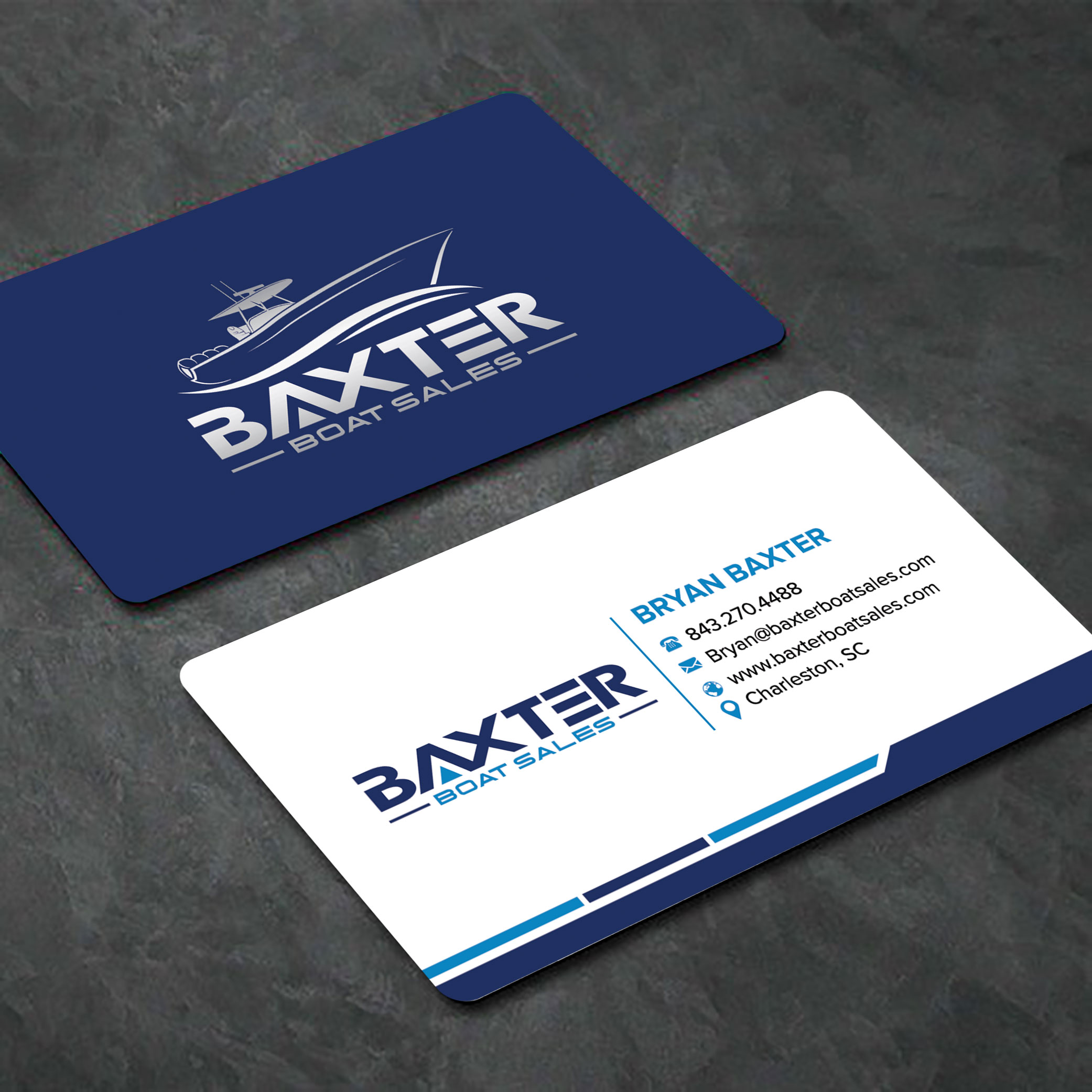 Business Card Design by sadikul islam for Baxter Boat Sales | Design #31429498