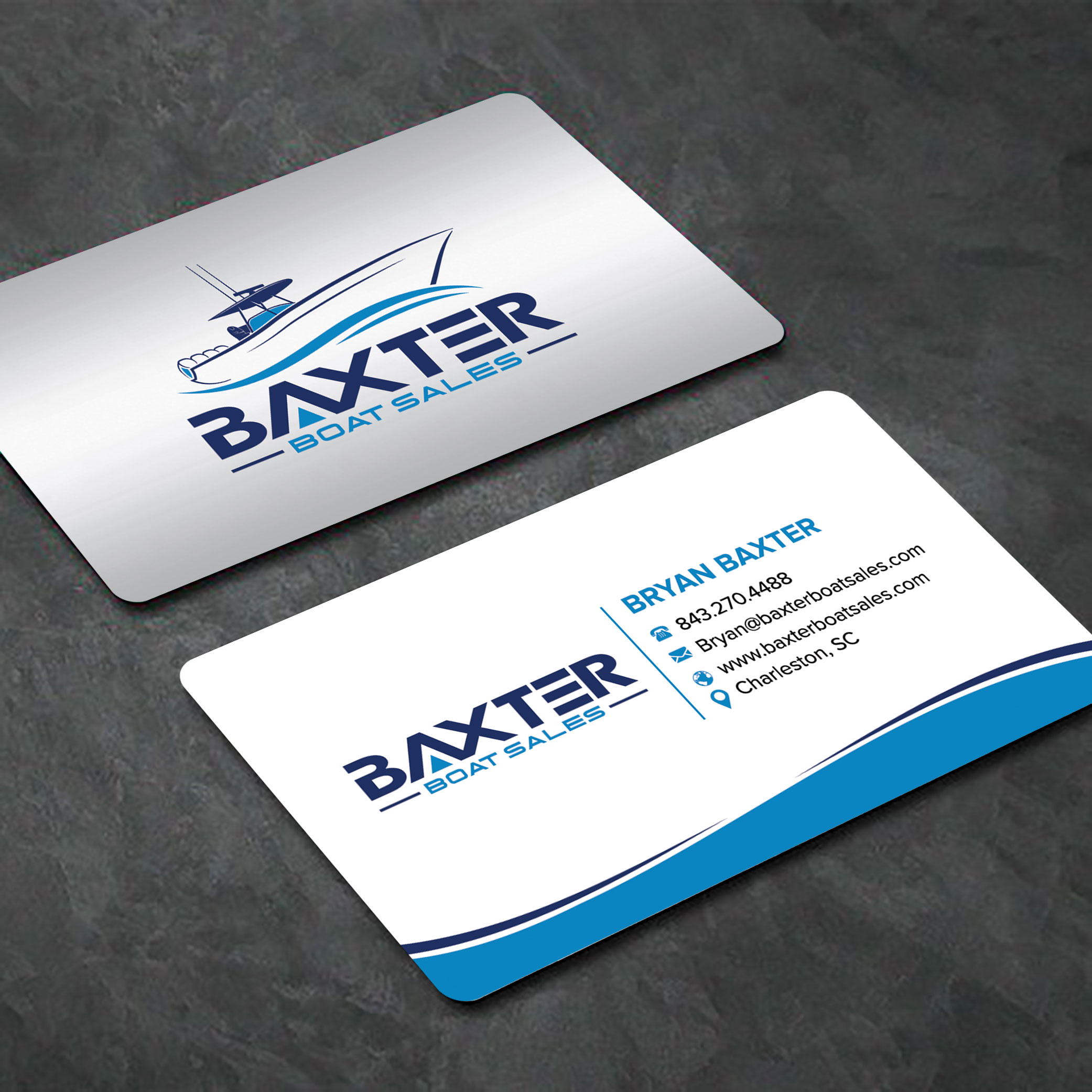 Business Card Design by sadikul islam for Baxter Boat Sales | Design #31429499