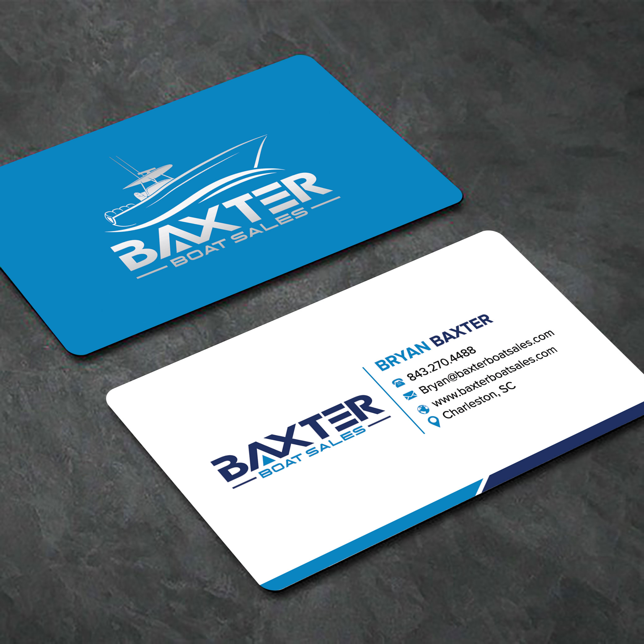 Business Card Design by sadikul islam for Baxter Boat Sales | Design #31429703
