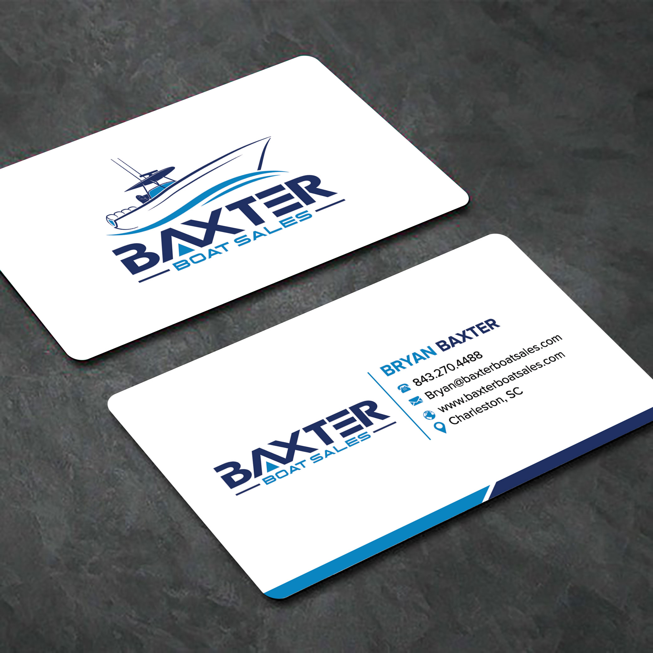 Business Card Design by sadikul islam for Baxter Boat Sales | Design #31429704
