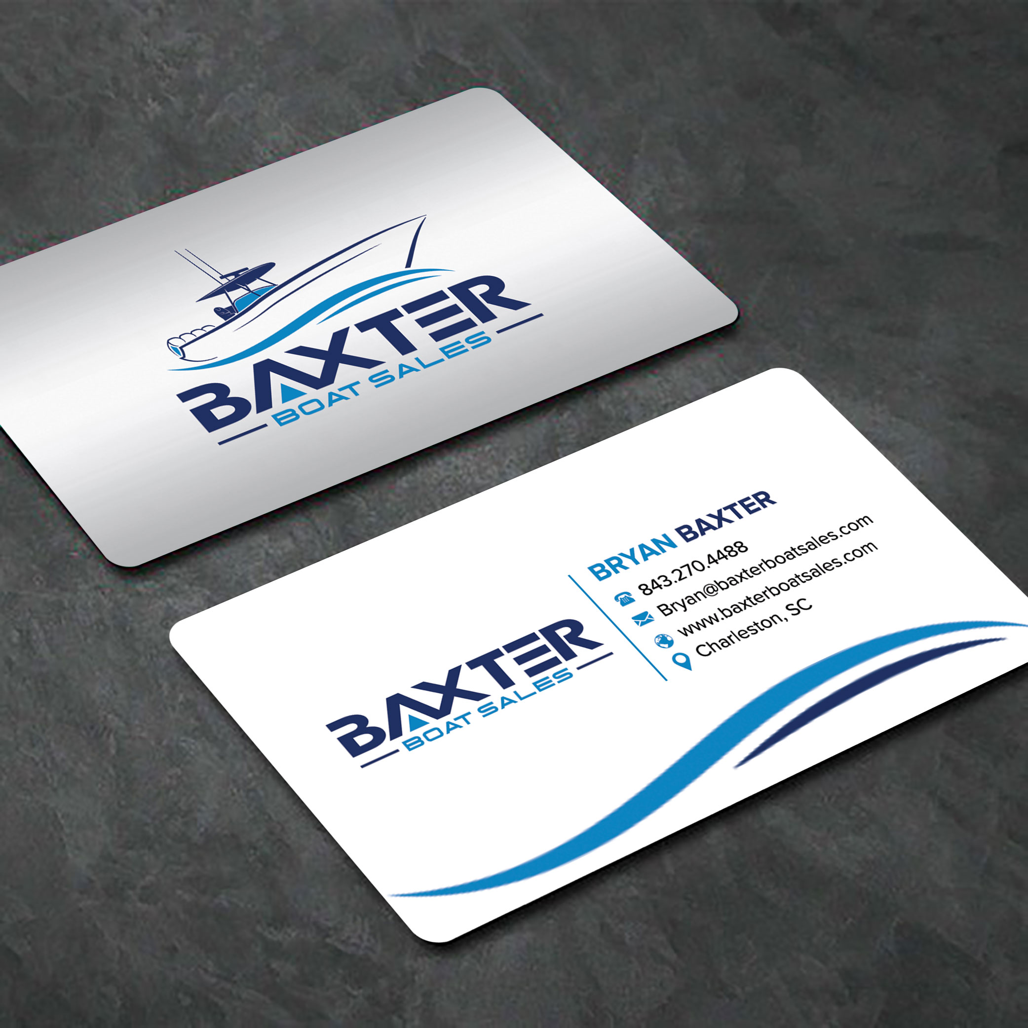 Business Card Design by sadikul islam for Baxter Boat Sales | Design #31429706