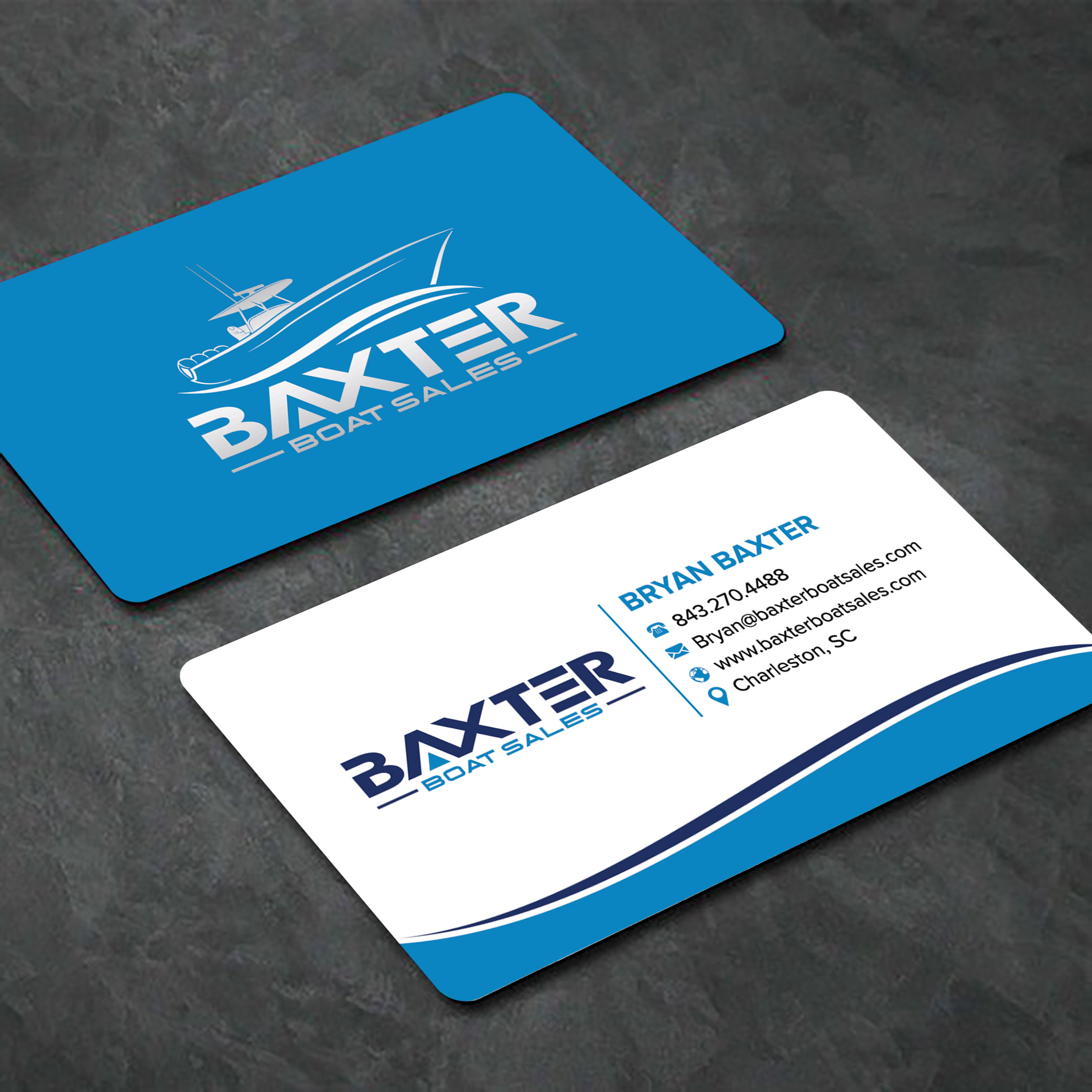 Business Card Design by sadikul islam for Baxter Boat Sales | Design #31430308
