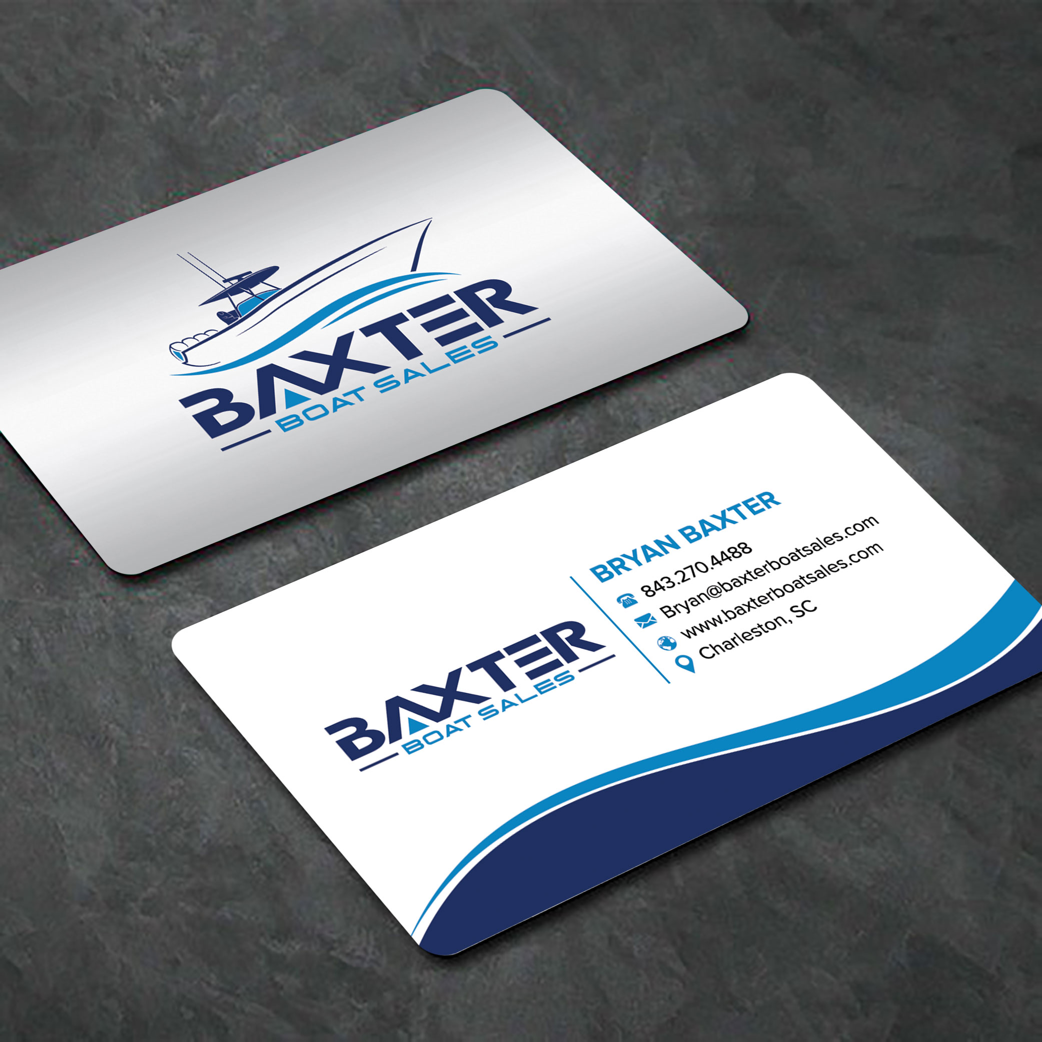 Business Card Design by sadikul islam for Baxter Boat Sales | Design #31430357