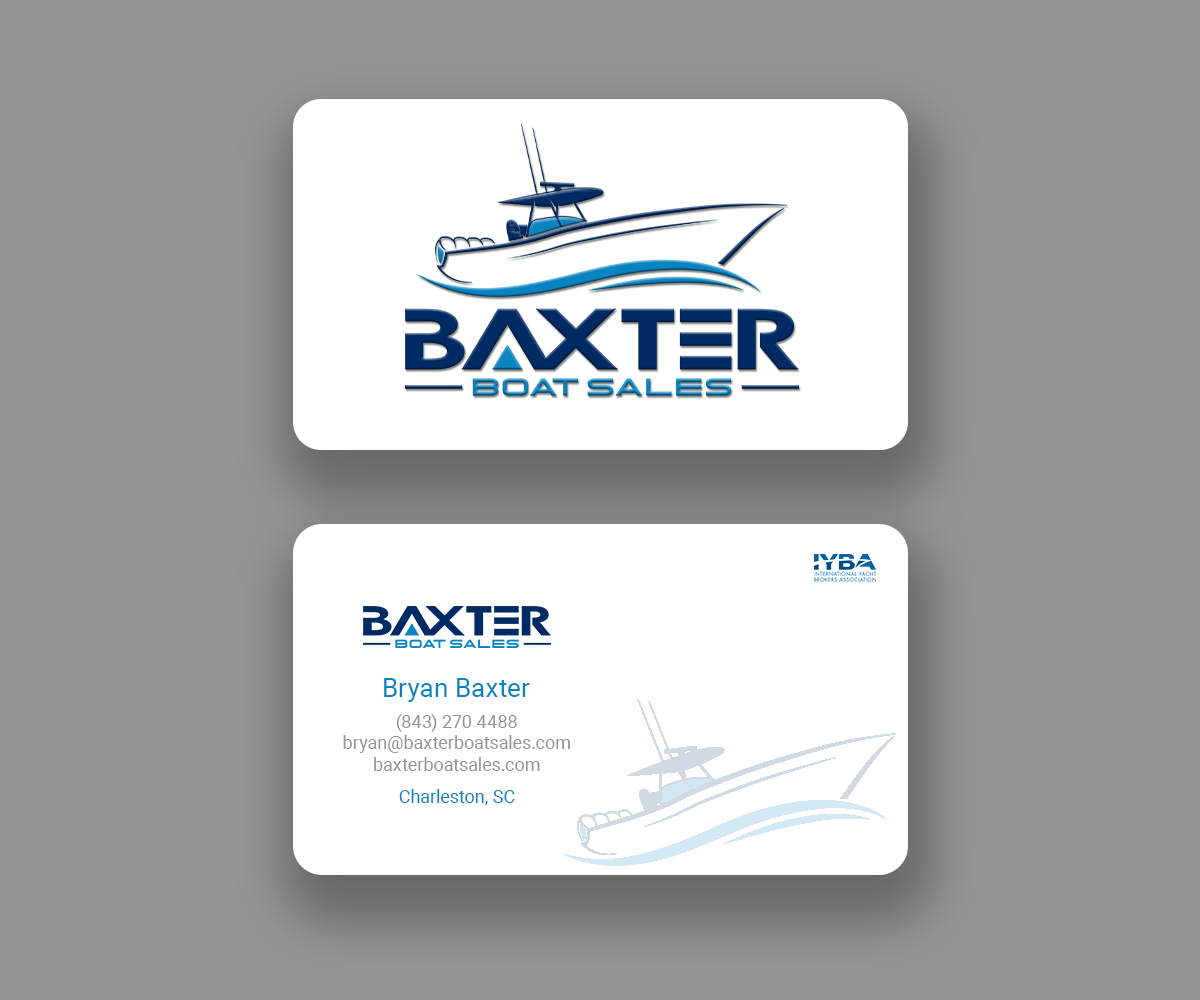 Diseño de Tarjeta de Presentación por Andrés Sebastián para Baxter Boat Sales | Diseño #31453554