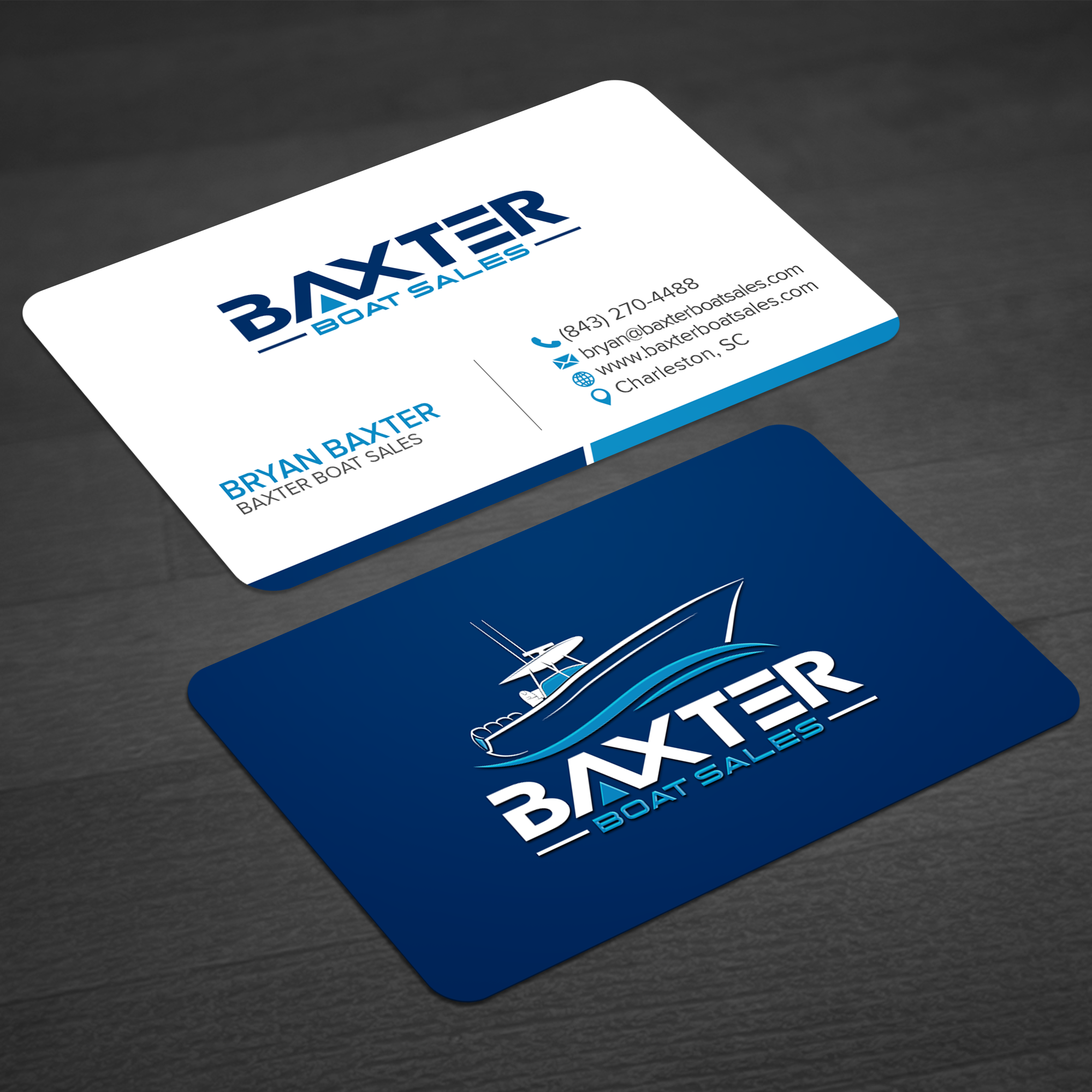 Visitenkarten-Design von WellDesign für Baxter Boat Sales | Design #31441307