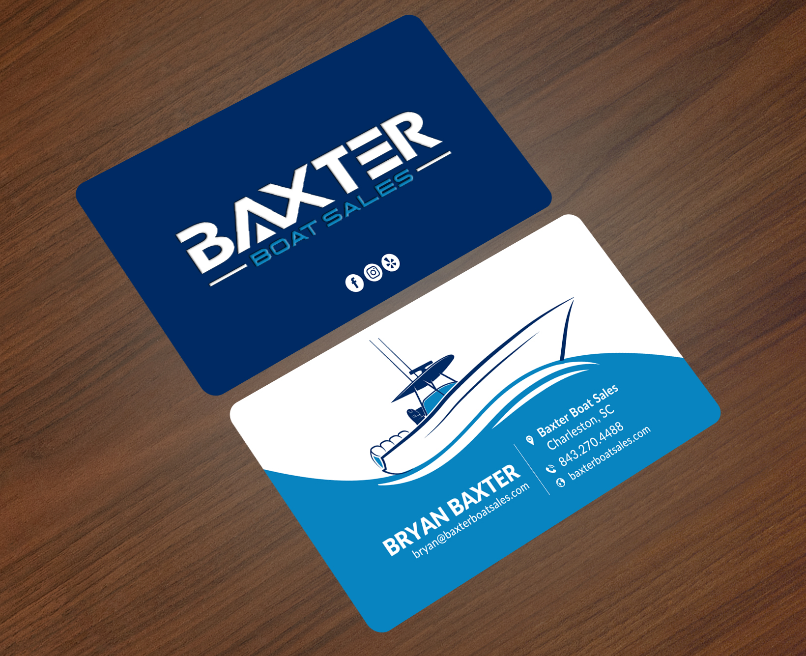 Business Card Design by Sun Moon Graphic Designer for Baxter Boat Sales | Design #31422966