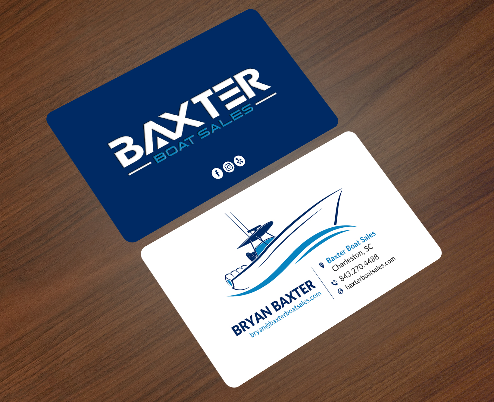 Business Card Design by Sun Moon Graphic Designer for Baxter Boat Sales | Design #31422969