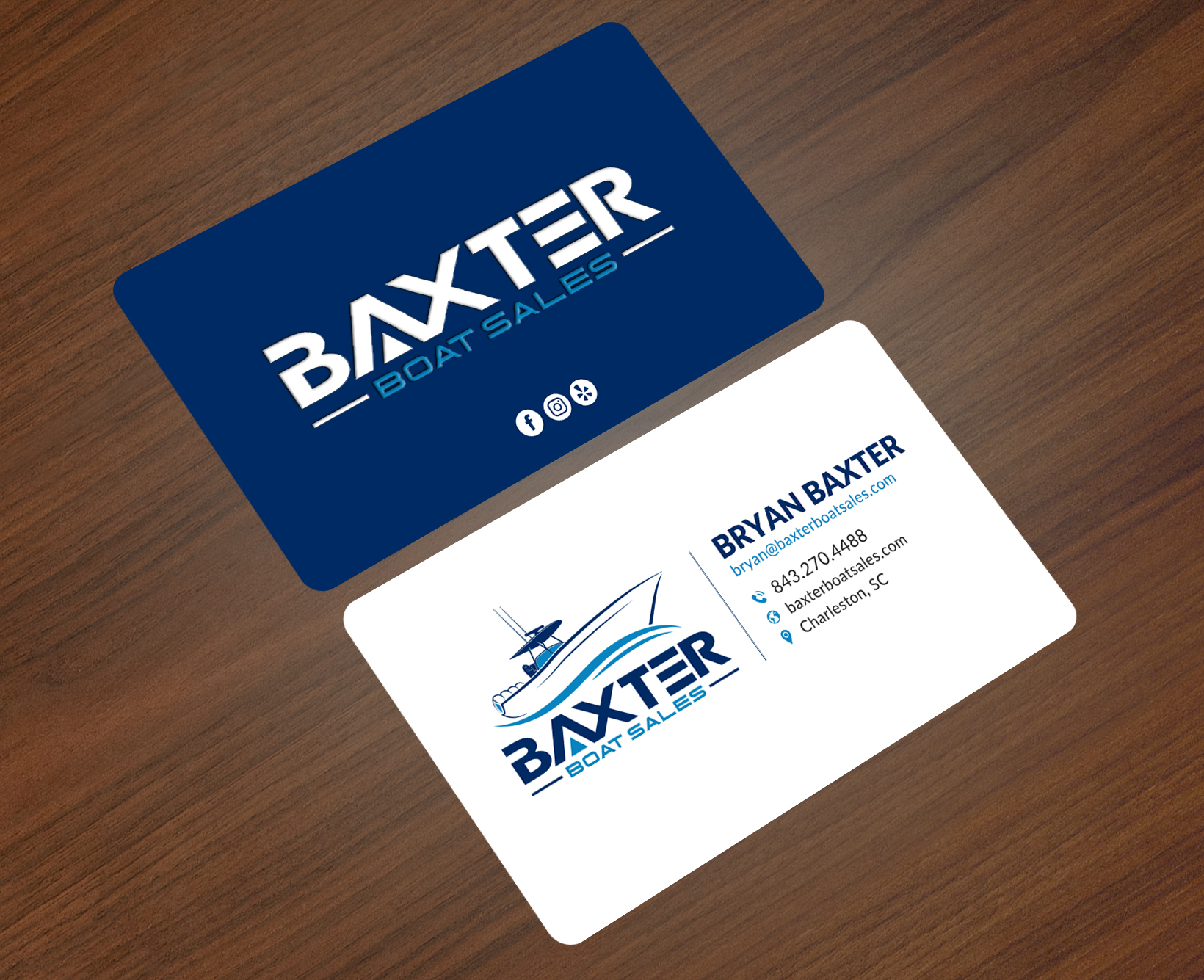 Business Card Design by Sun Moon Graphic Designer for Baxter Boat Sales | Design #31422970