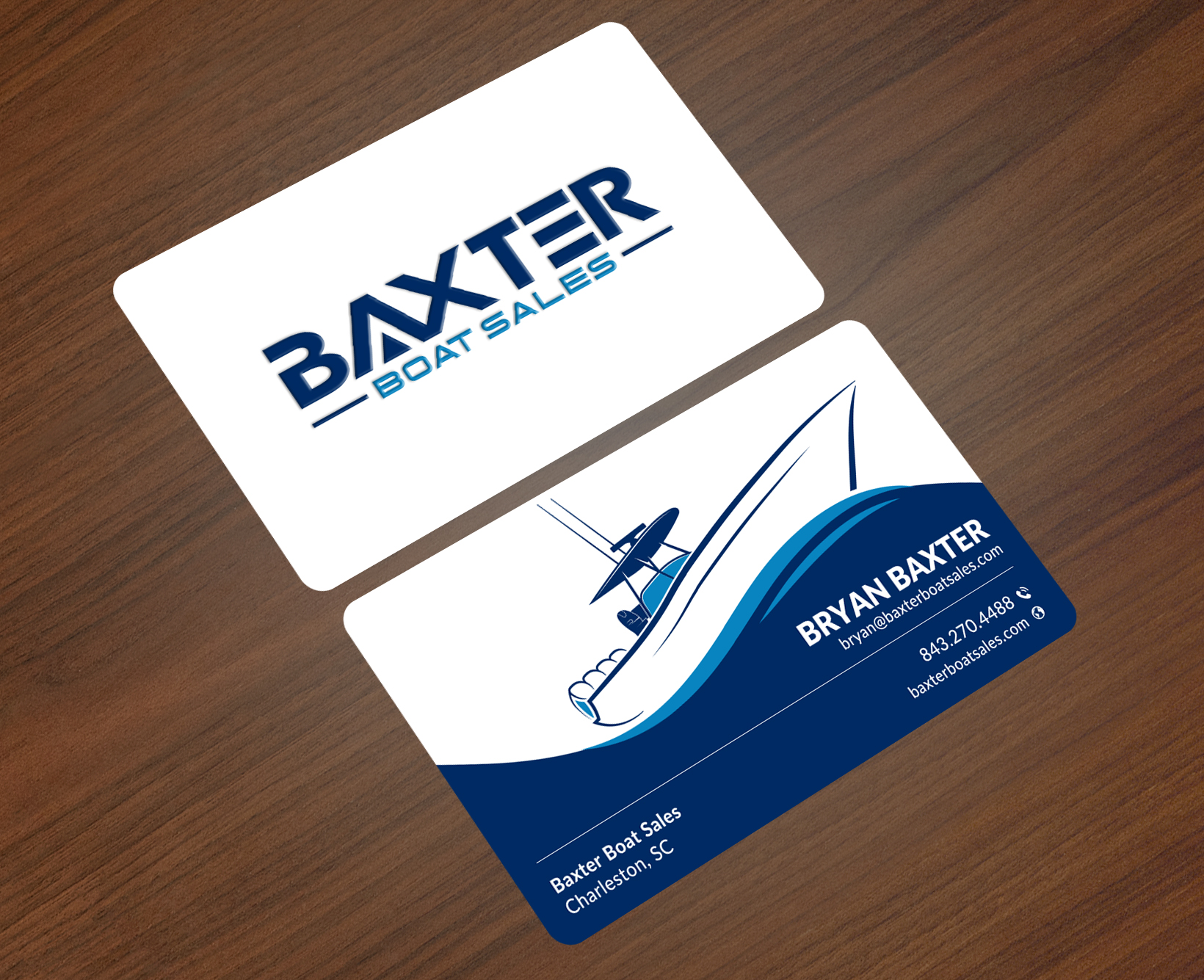 Business Card Design by Sun Moon Graphic Designer for Baxter Boat Sales | Design #31422976