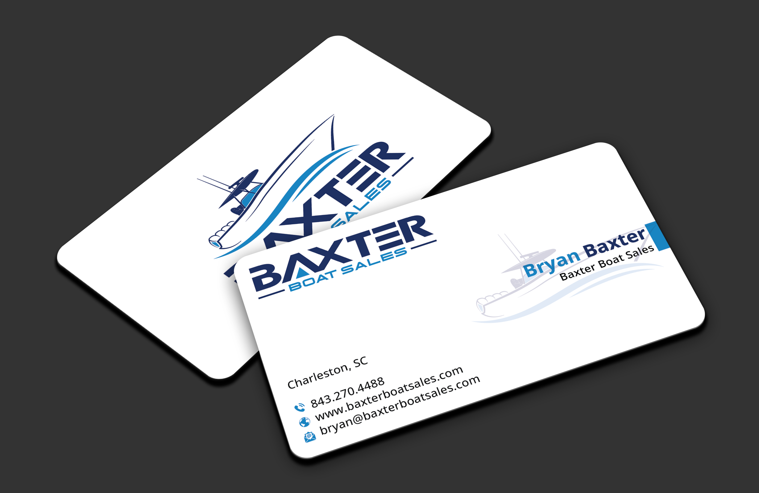 Visitenkarten-Design von DesignerShahadat für Baxter Boat Sales | Design #31421563
