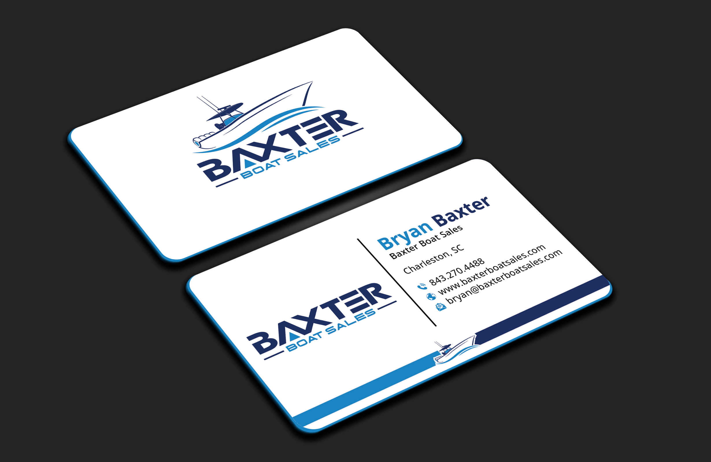 Business Card Design by DesignerShahadat for Baxter Boat Sales | Design #31425121