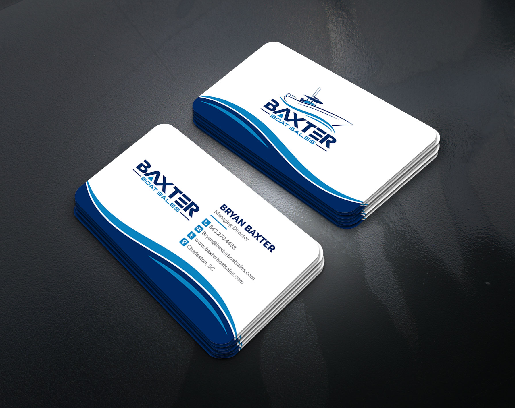 Visitenkarten-Design von artbitin für Baxter Boat Sales | Design #31424660